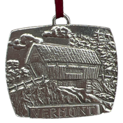Covered Bridge Metal Ornament