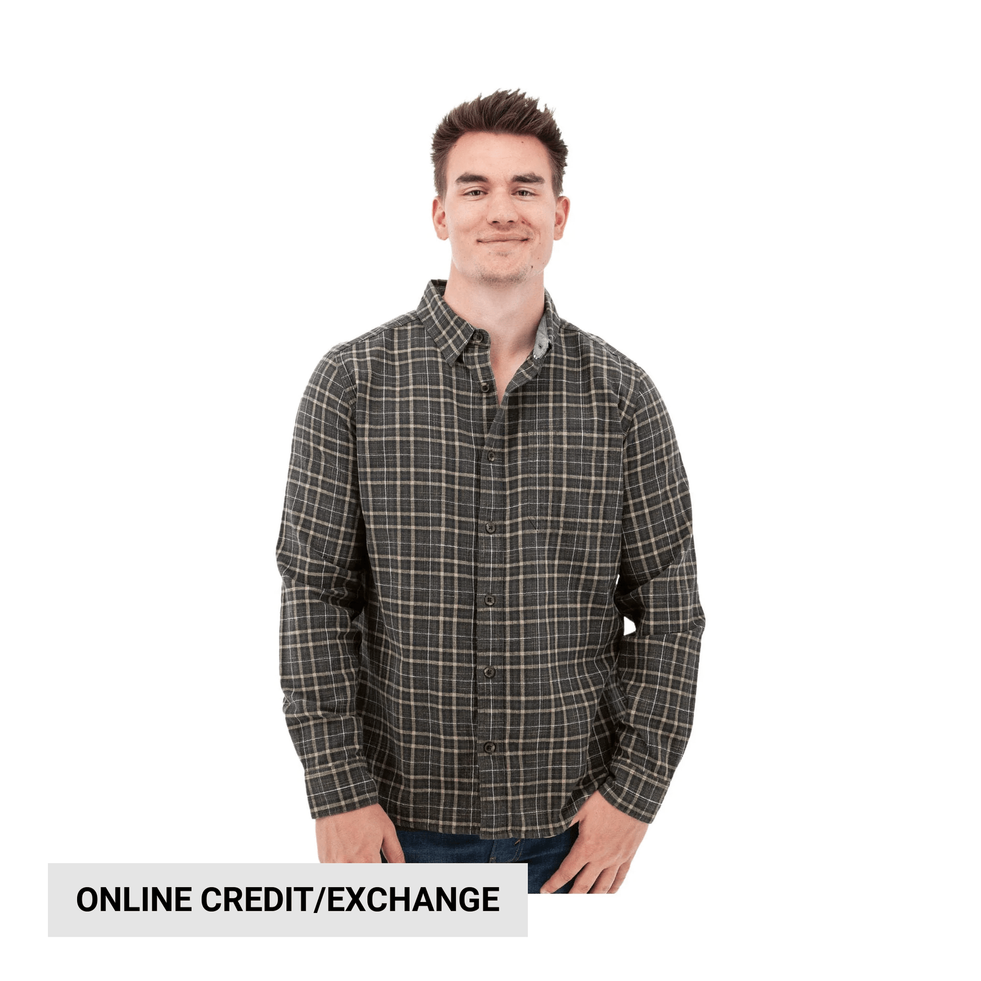 Old Ranch Men's Chase Organic Hidden Button Down Shirt - Brown by Lenny's Shoe & Apparel