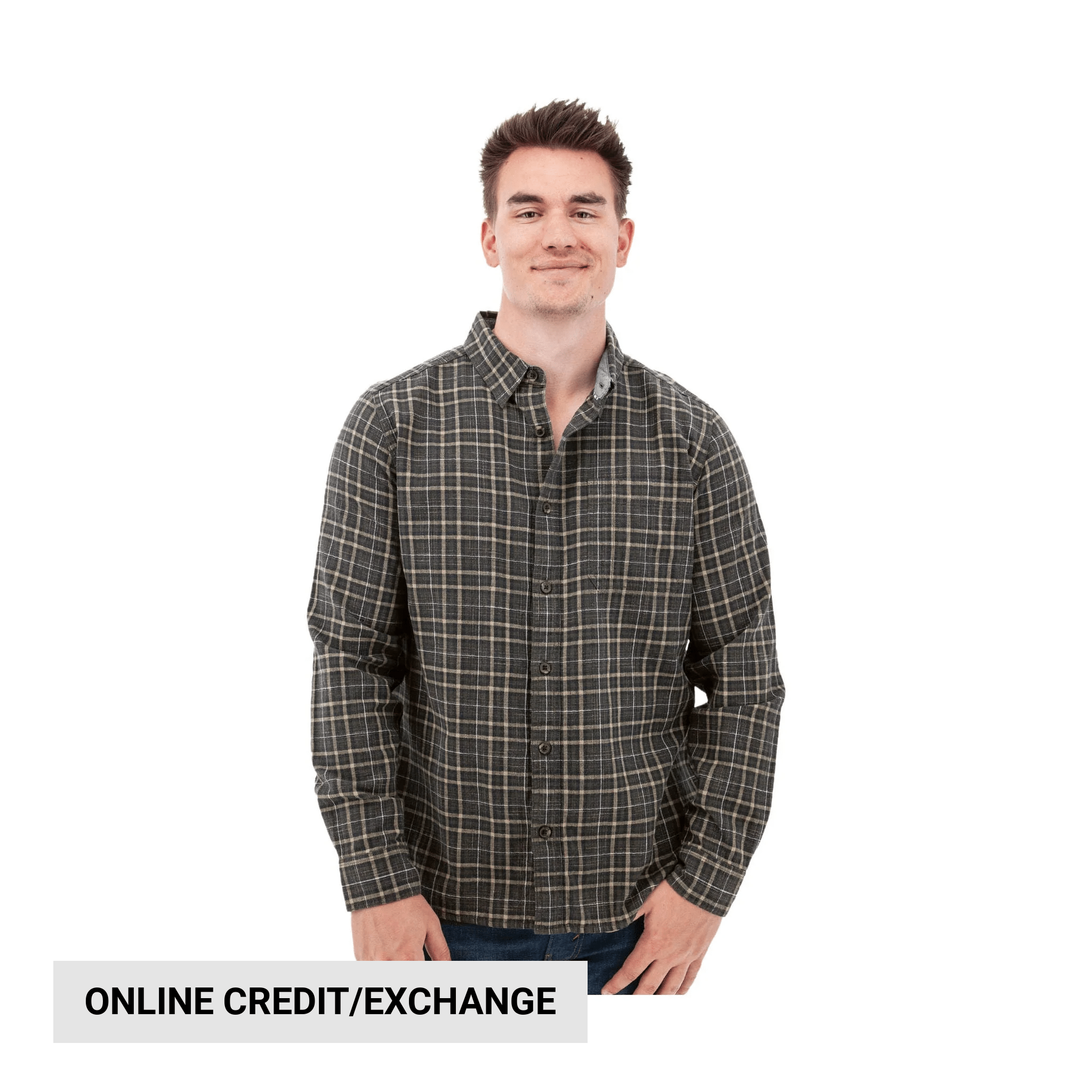 Old Ranch Men's Chase Organic Hidden Button Down Shirt - Brown by Lenny's Shoe & Apparel