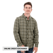 Old Ranch Men's Chase Organic Hidden Button Down Shirt - Olive by Lenny's Shoe & Apparel