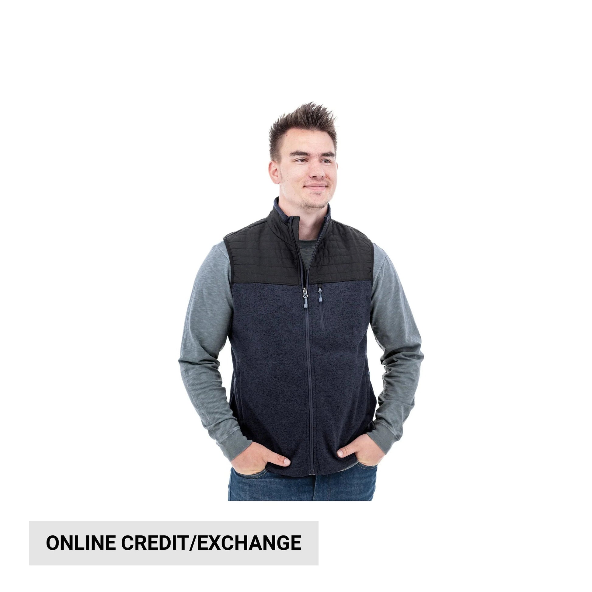 Old Ranch Men's Ezrah Fleece Vest - Black Iris by Lenny's Shoe & Apparel
