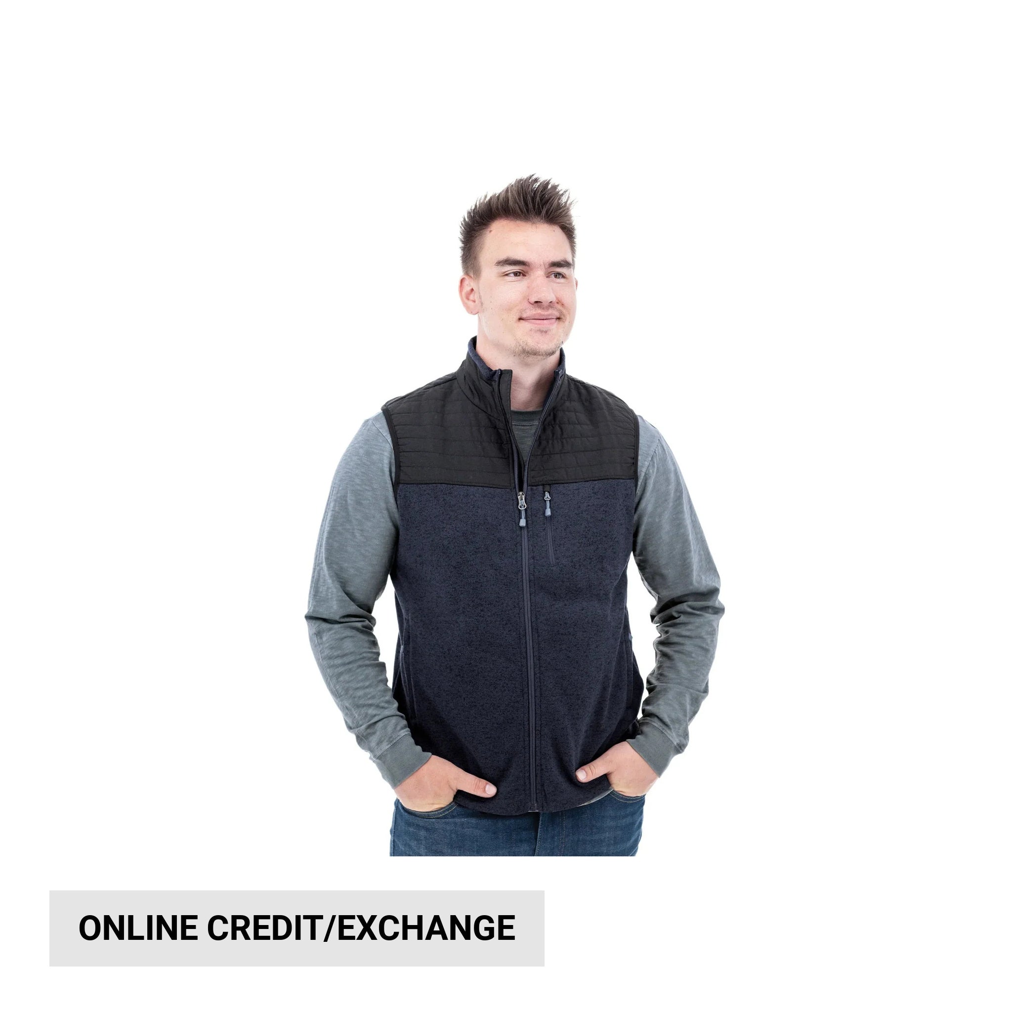 Old Ranch Men's Ezrah Fleece Vest - Black Iris by Lenny's Shoe & Apparel