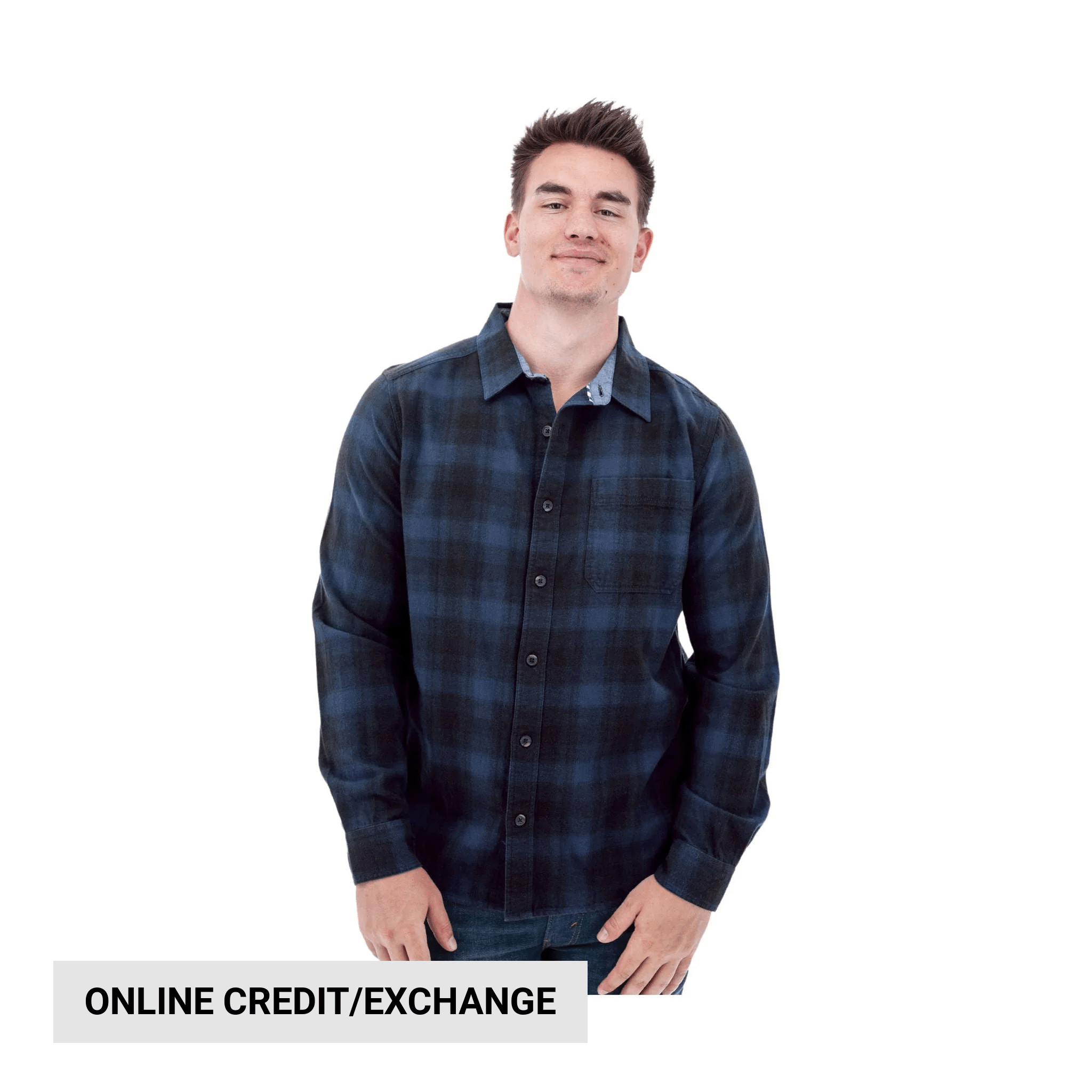 Old Ranch Men's Miles Organic Flannel Shirt - Denim by Lenny's Shoe & Apparel