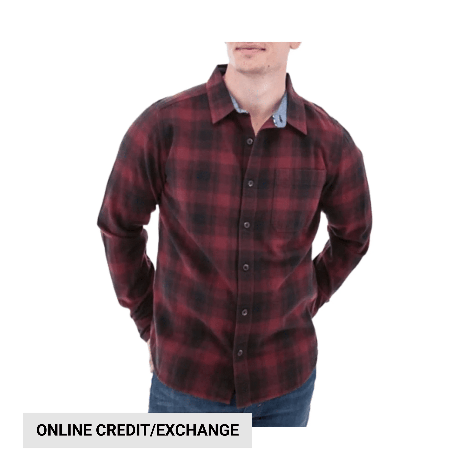 Old Ranch Men's Miles Organic Flannel Shirt - Red by Lenny's Shoe & Apparel