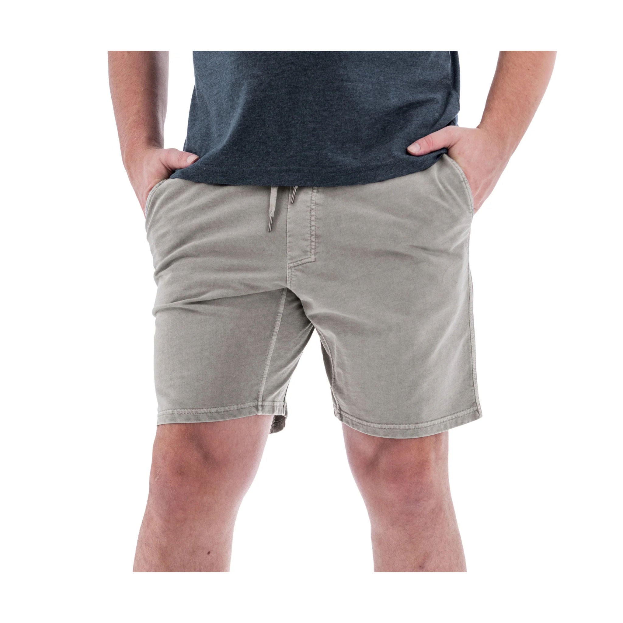 Old Ranch Men's Sprague Pull On Knit Shorts - Neutral Grey by Lenny's Shoe & Apparel