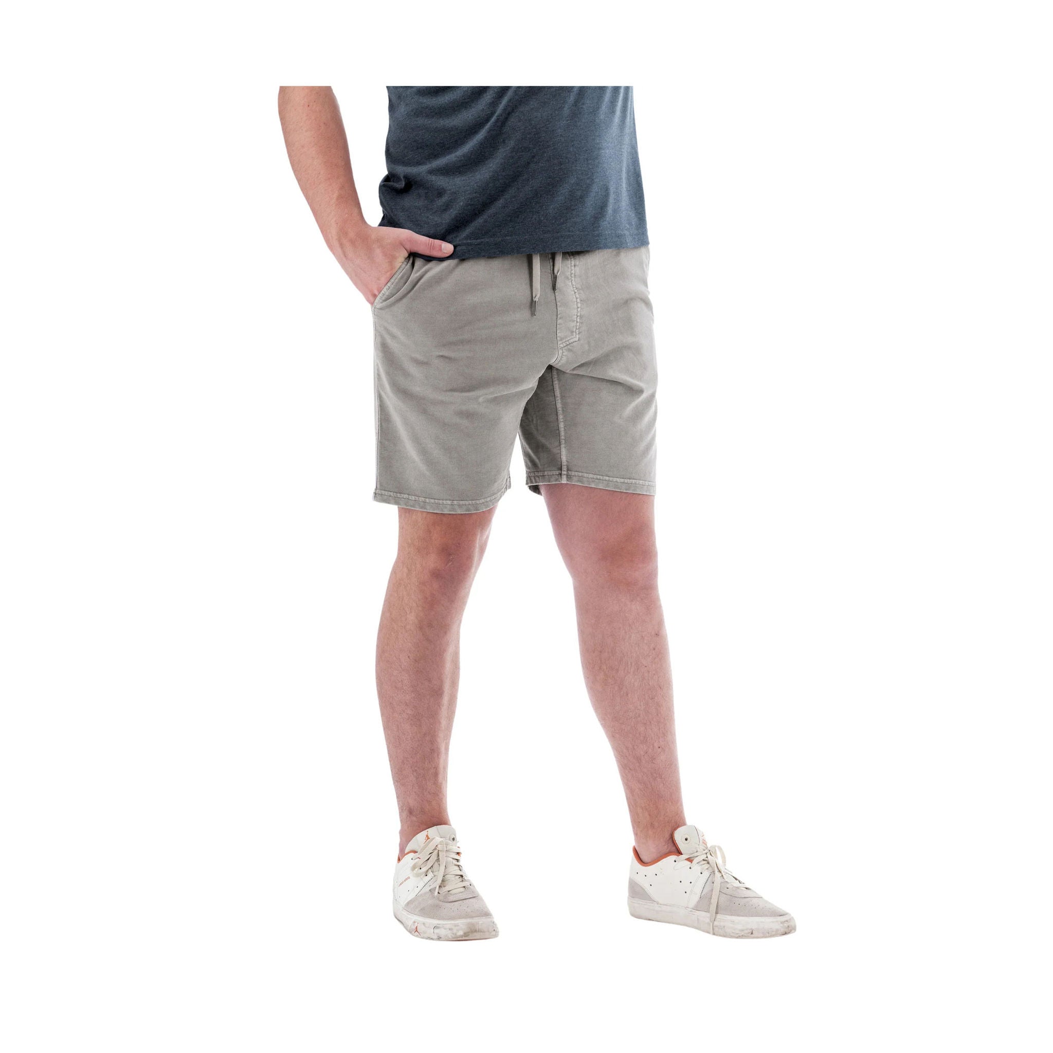 Old Ranch Men's Sprague Pull On Knit Shorts - Neutral Grey by Lenny's Shoe & Apparel