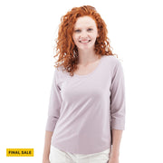 Old Ranch Women's Magnolia 25 Organic Three Quarter Sleeve Top - Iris