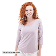 Old Ranch Women's Magnolia 25 Organic Three Quarter Sleeve Top - Iris