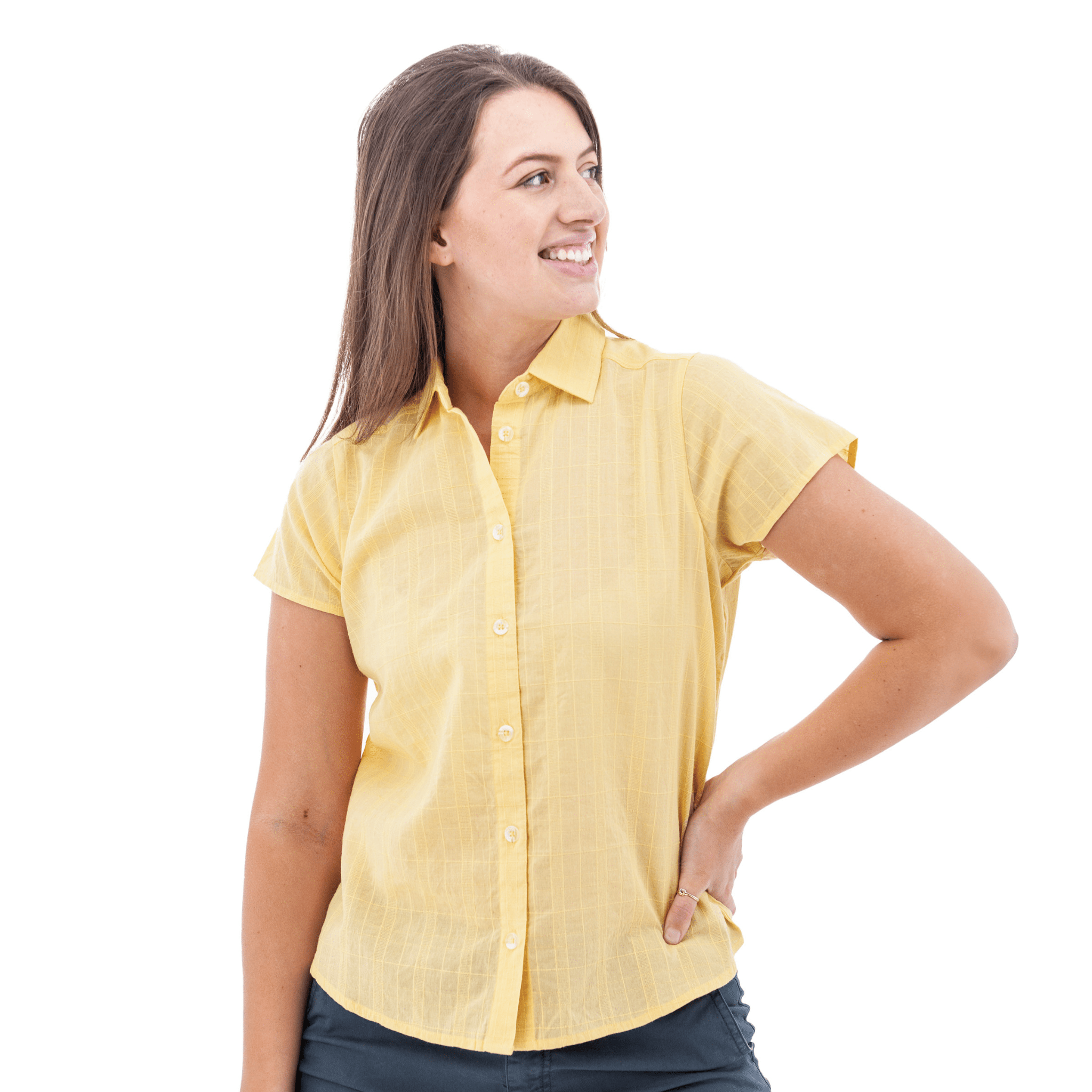 Old Ranch Women's Aubrey Organic Camp Shirt - Gold by Lenny's Shoe & Apparel