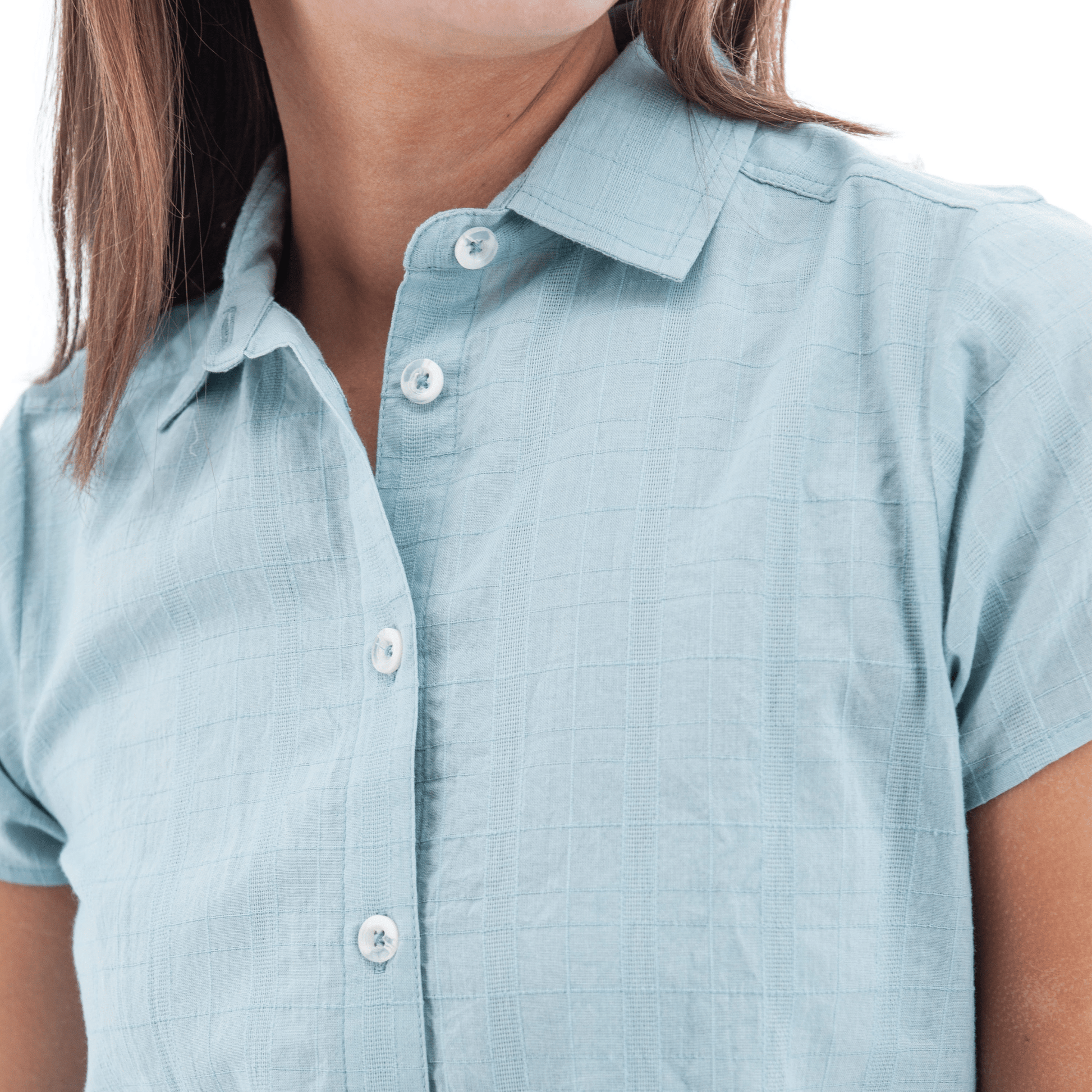 Old Ranch Women's Aubrey Organic Camp Shirt - Lt. Blue by Lenny's Shoe & Apparel