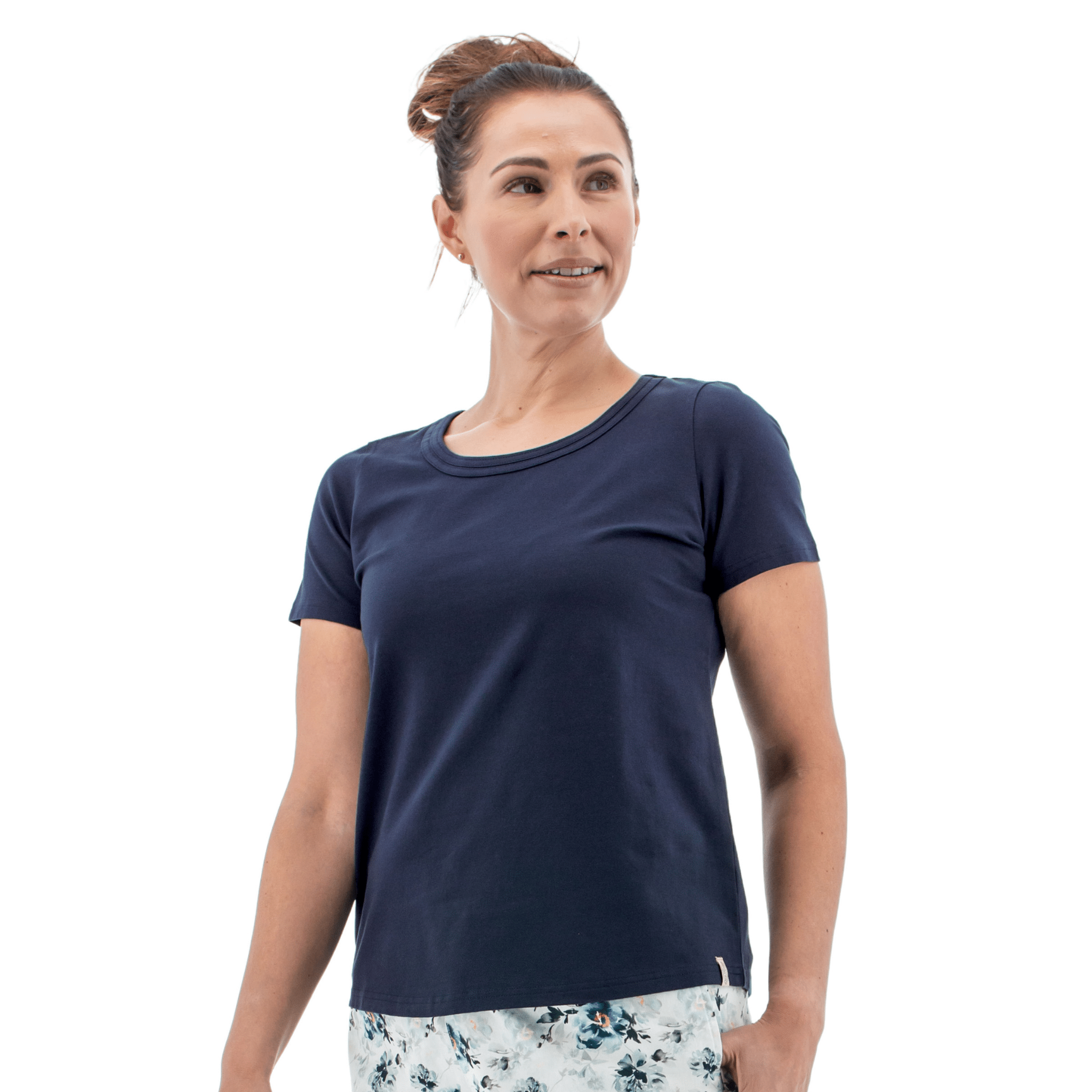 Old Ranch Women's Basis Organic Cotton Tee - Black Iris by Lenny's Shoe & Apparel