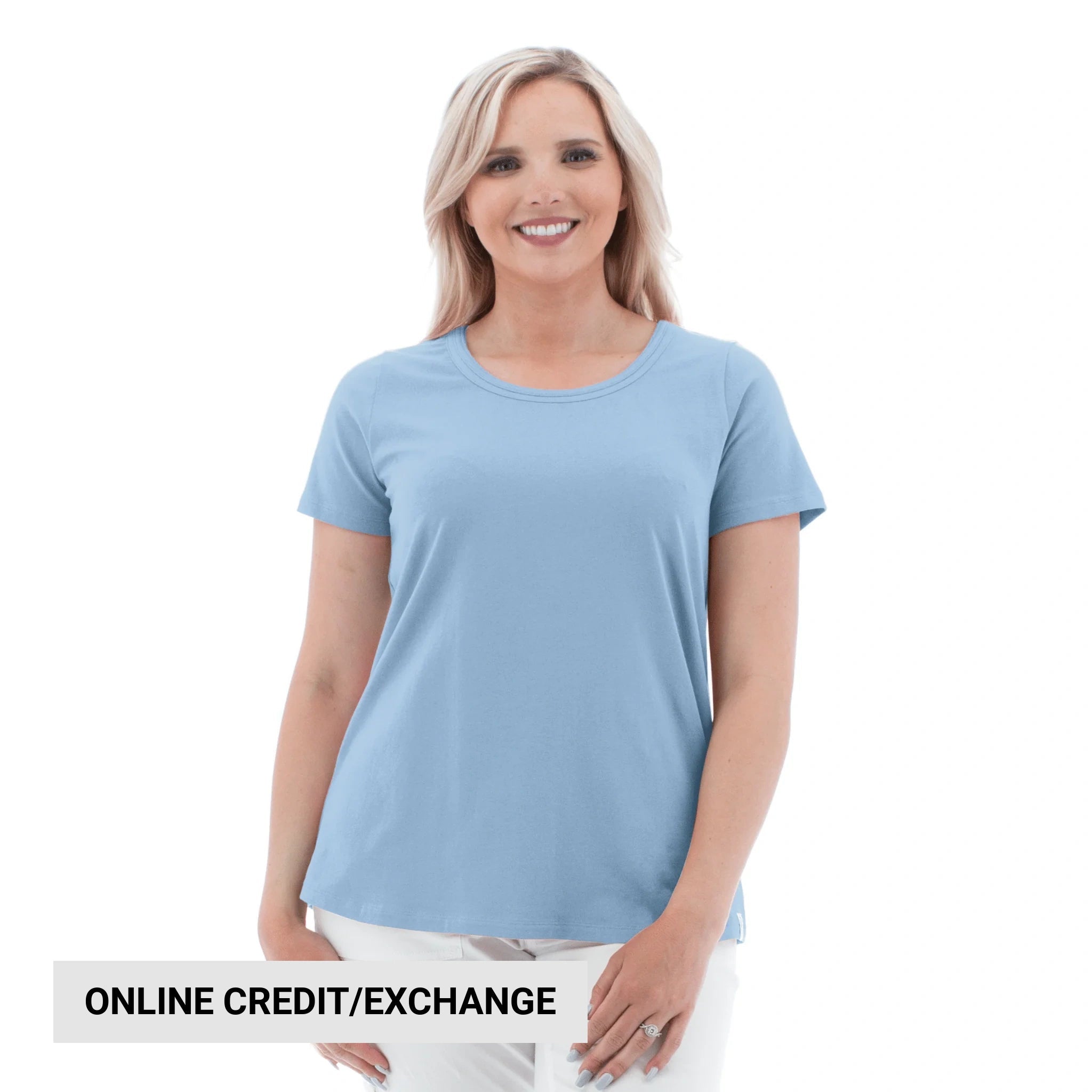 Old Ranch Women's Basis Organic Cotton Tee - Glacier Lake by Lenny's Shoe & Apparel