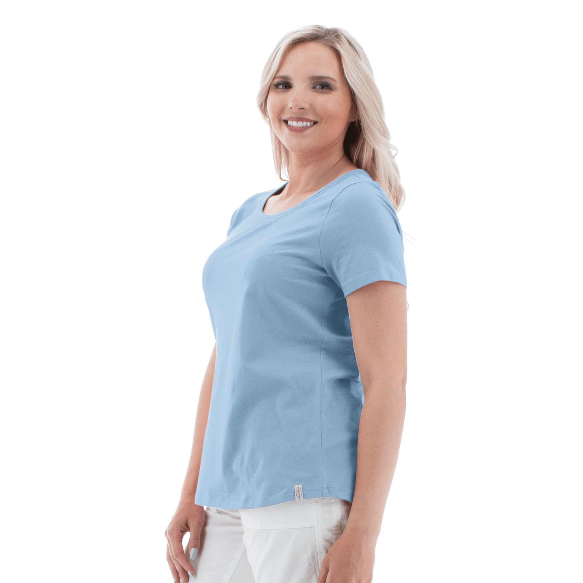 Old Ranch Women's Basis Organic Cotton Tee - Glacier Lake by Lenny's Shoe & Apparel