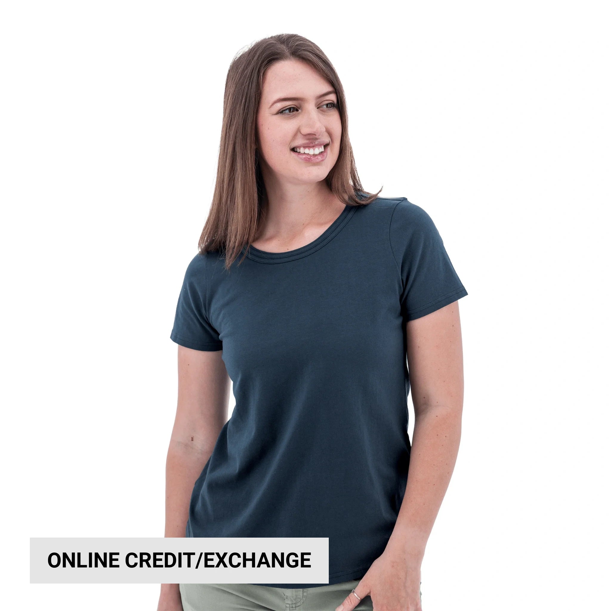 Old Ranch Women's Basis Organic Cotton Tee - Midnight Navy by Lenny's Shoe & Apparel