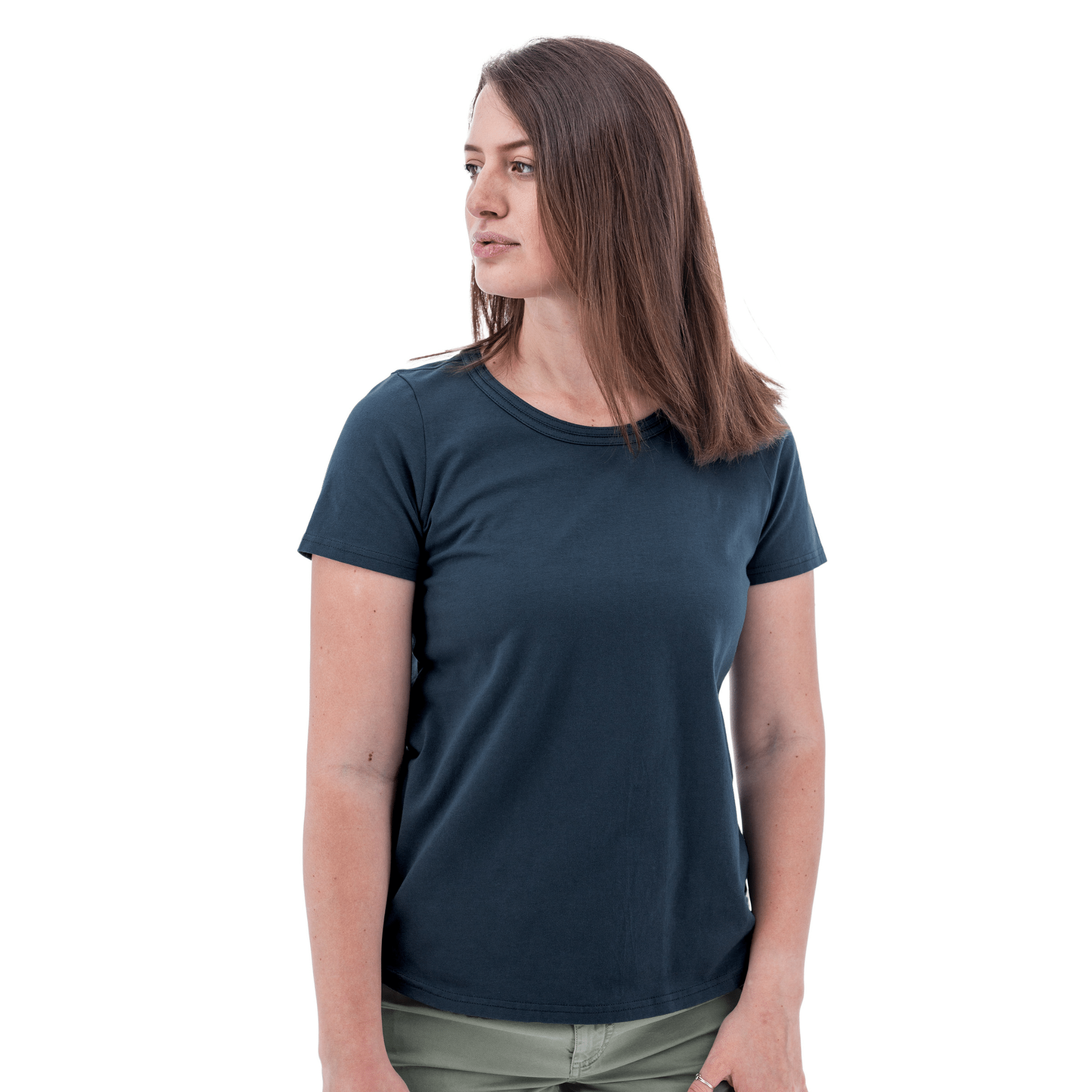 Old Ranch Women's Basis Organic Cotton Tee - Midnight Navy by Lenny's Shoe & Apparel
