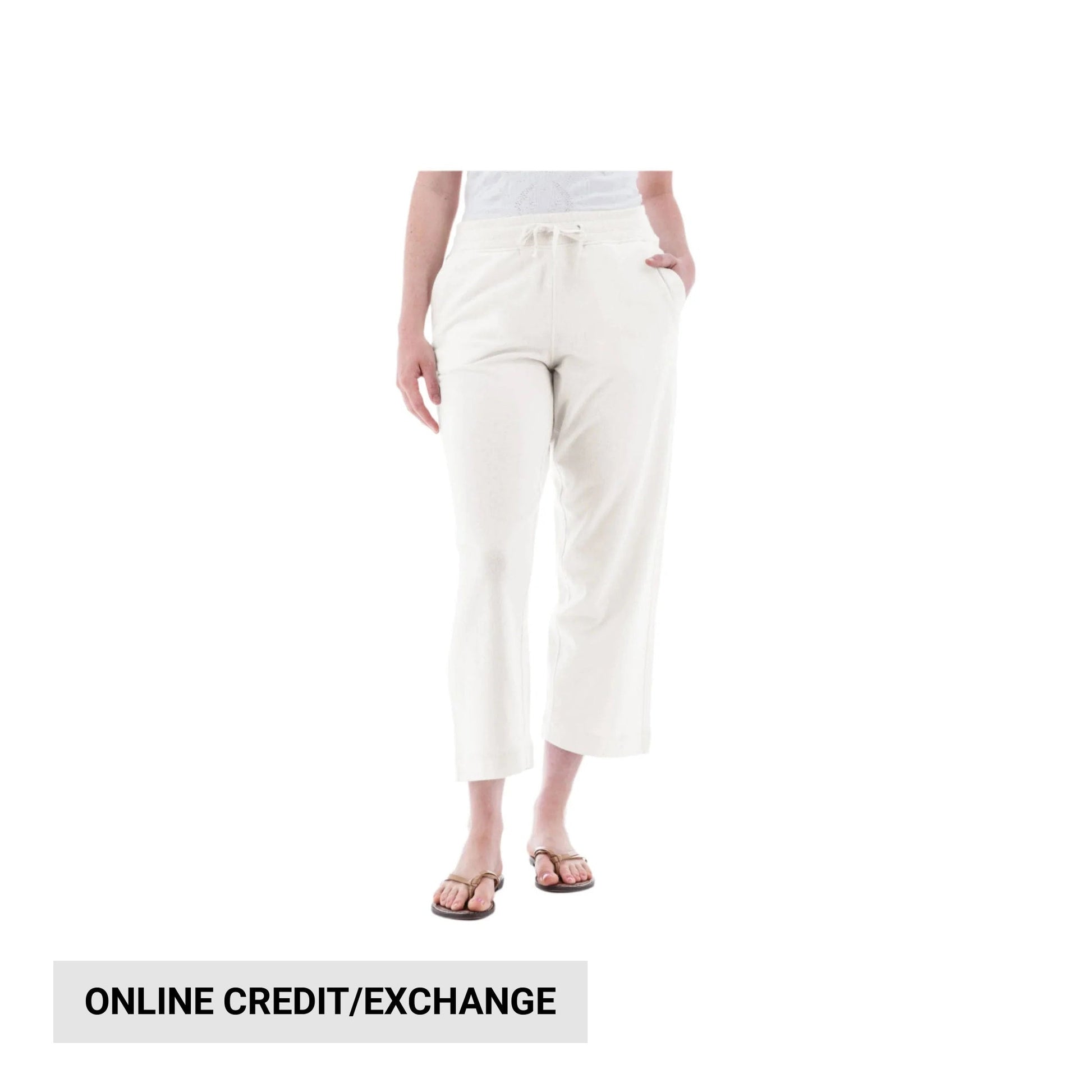 Old Ranch Women's Corina Recycled Crop Sweatpants - Egret by Lenny's Shoe & Apparel