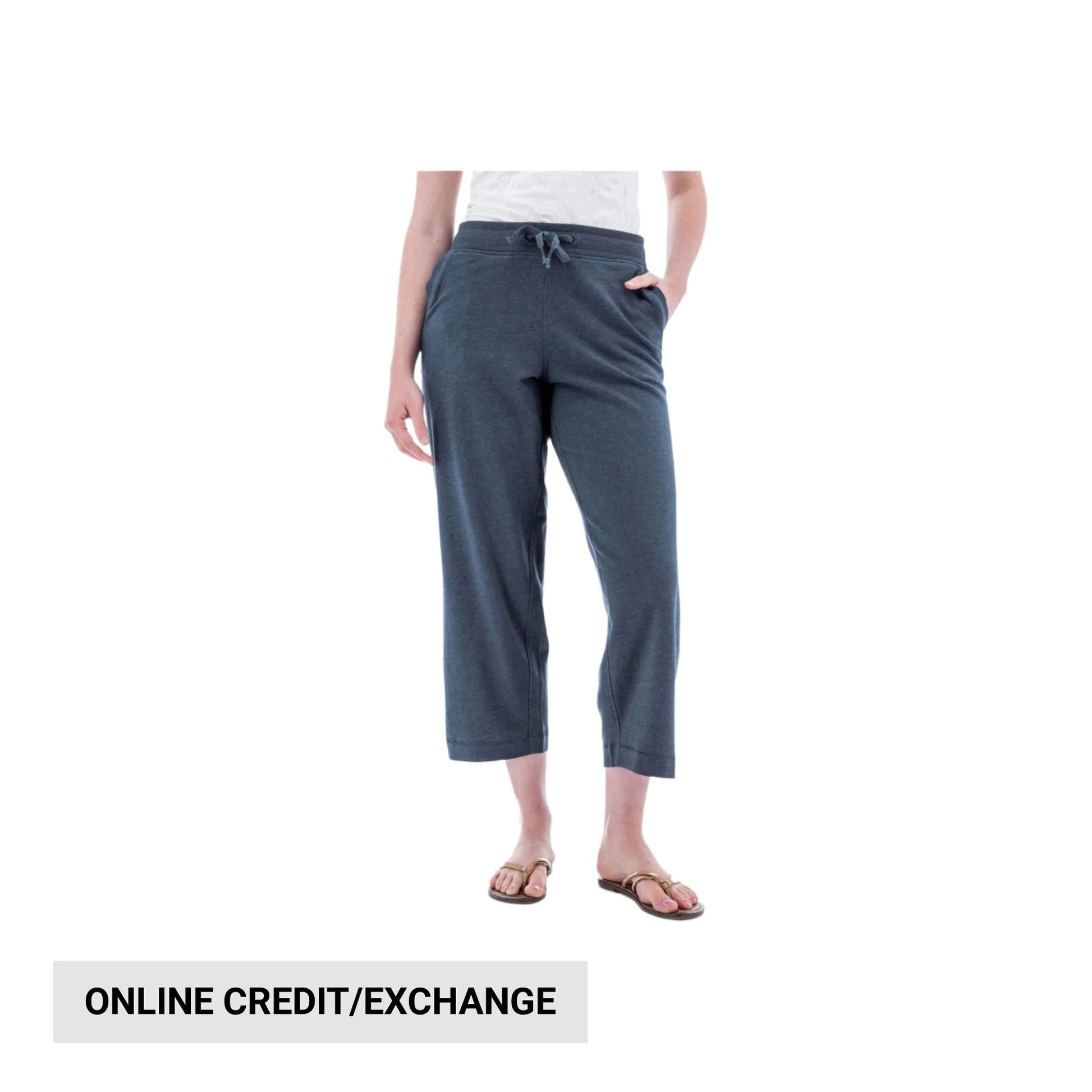 Old Ranch Women's Corina Recycled Crop Sweatpants - Midnight Navy by Lenny's Shoe & Apparel