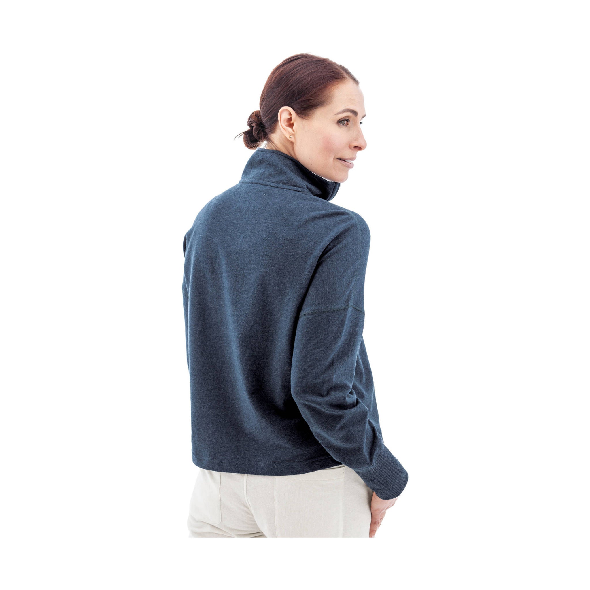 Old Ranch Women's Corina Recycled Quarter Zip Pullover - Midnight Navy by Lenny's Shoe & Apparel