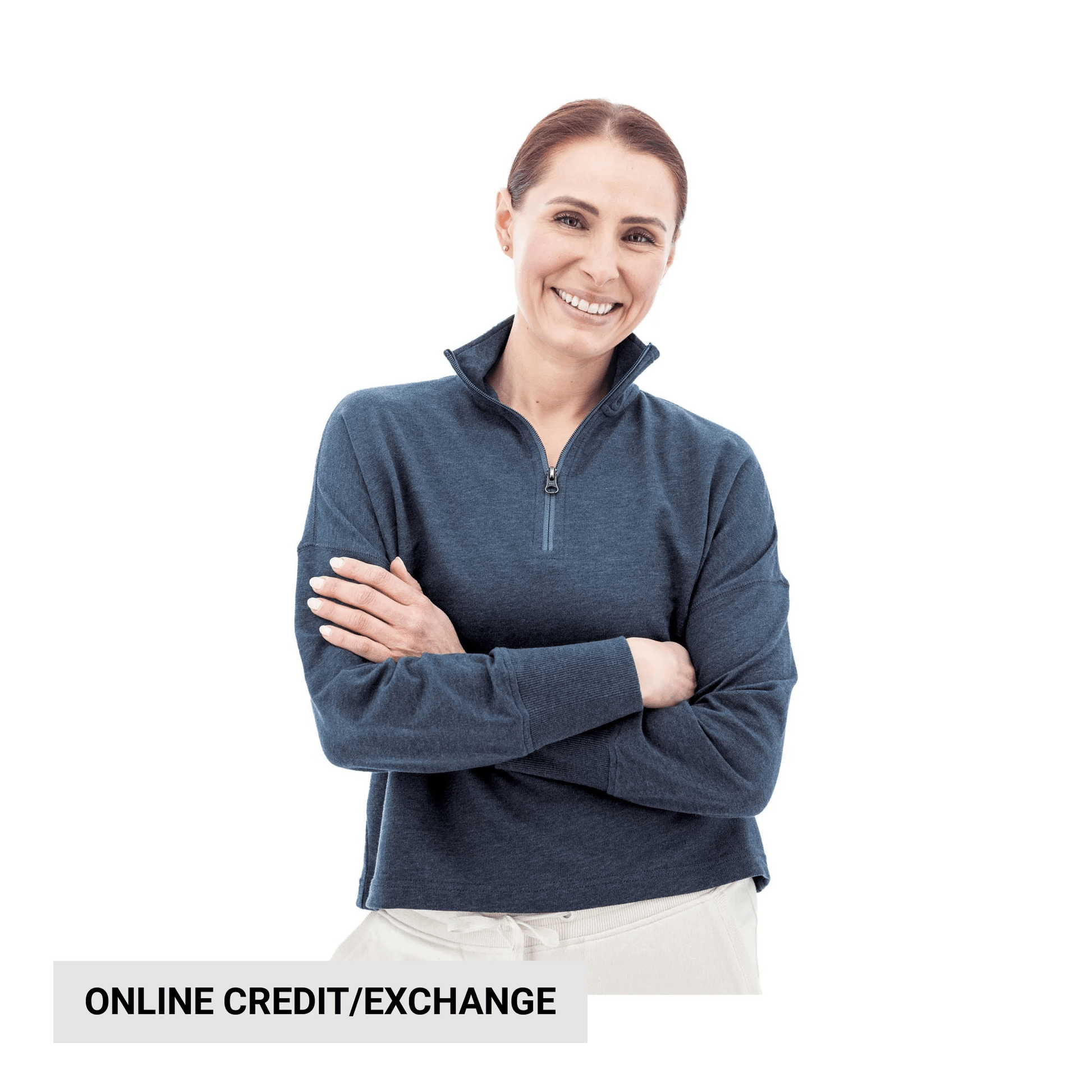 Old Ranch Women's Corina Recycled Quarter Zip Pullover - Midnight Navy by Lenny's Shoe & Apparel
