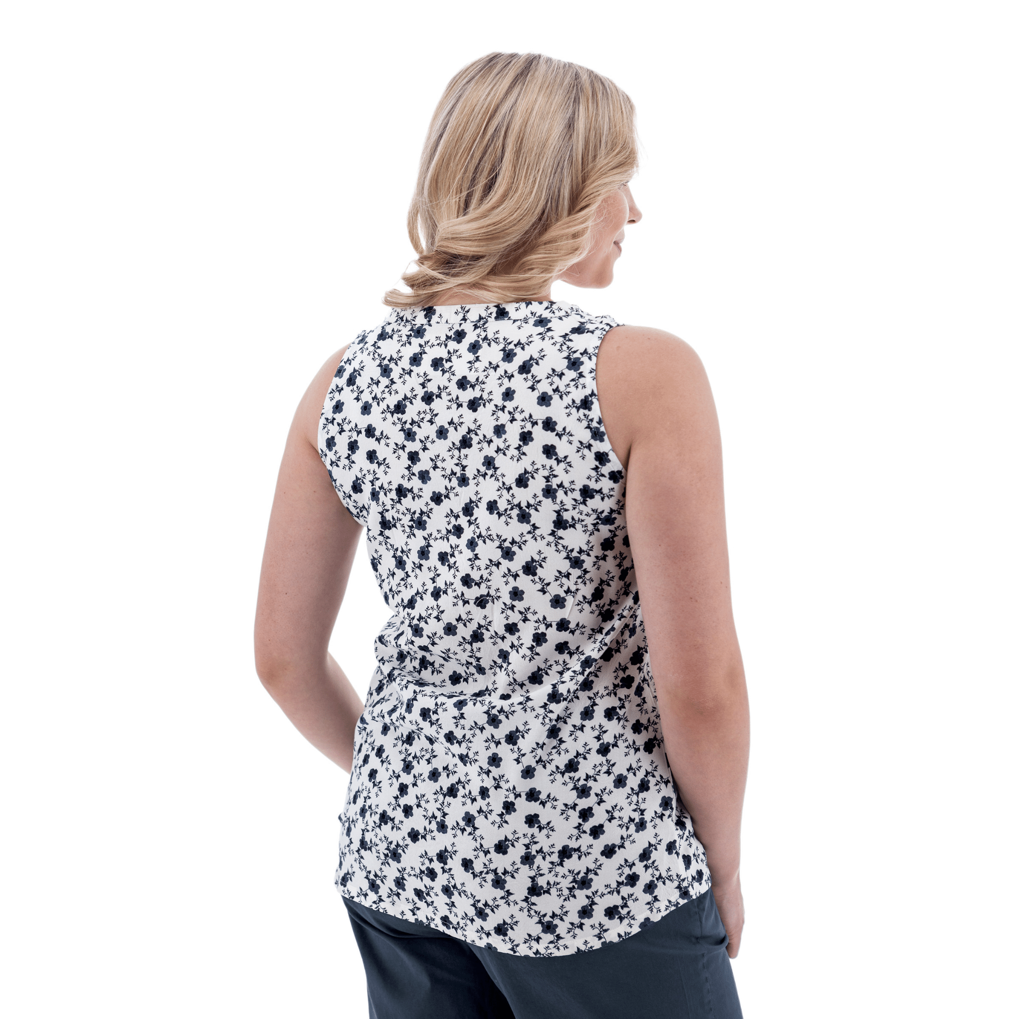 Old Ranch Women's Fleur Sleeveless Tank Top - White by Lenny's Shoe & Apparel