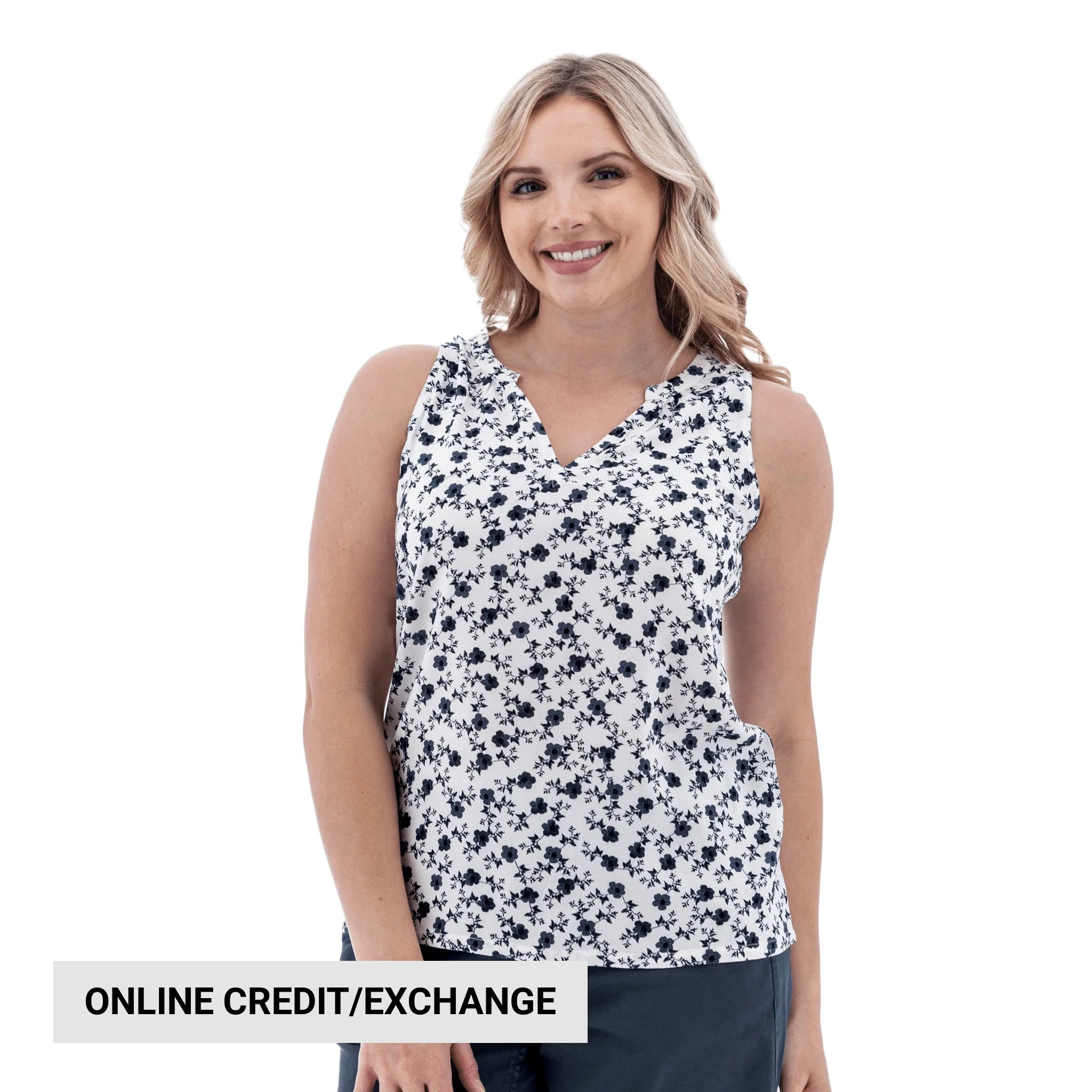 Old Ranch Women's Fleur Sleeveless Tank Top - White by Lenny's Shoe & Apparel