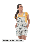 Old Ranch Women's Mabel Overall Short - White Print by Lenny's Shoe & Apparel