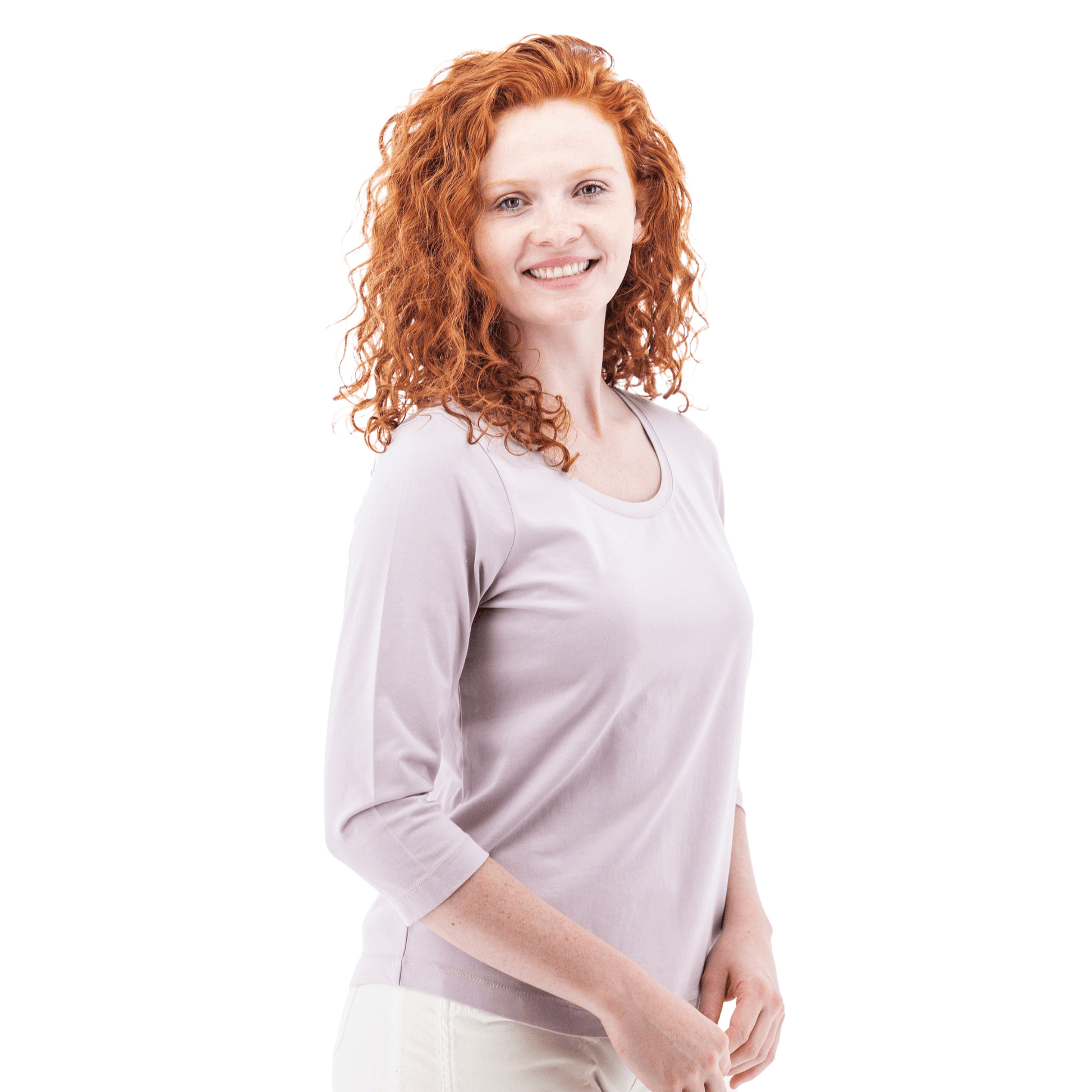 Old Ranch Women's Magnolia 25 Organic Three Quarter Sleeve Top - Iris by Lenny's Shoe & Apparel