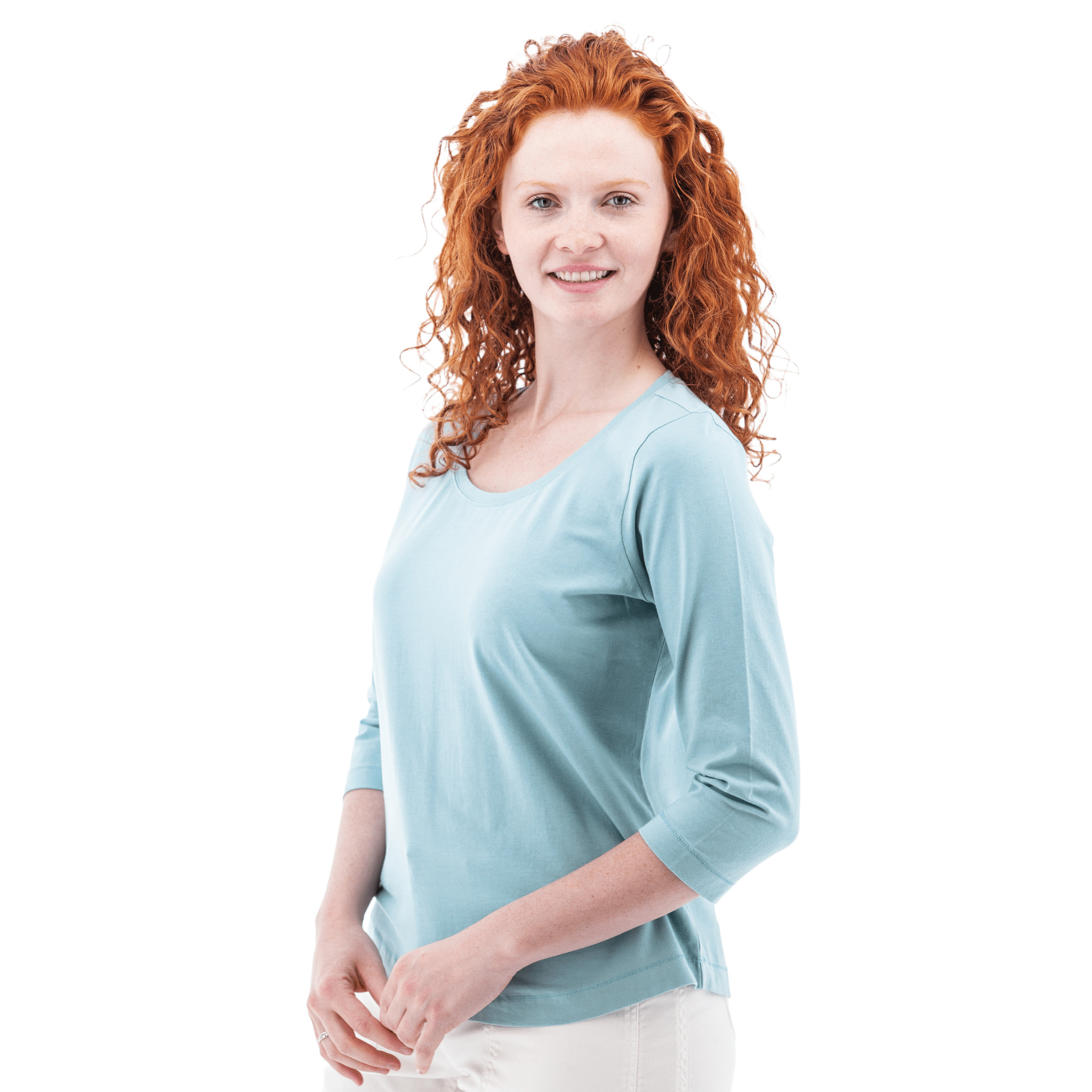 Old Ranch Women's Magnolia 25 Organic Three Quarter Sleeve Top - Tourmaline by Lenny's Shoe & Apparel