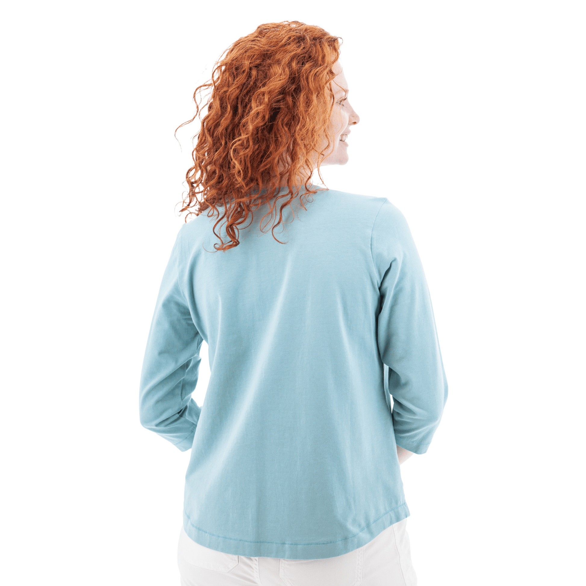 Old Ranch Women's Magnolia 25 Organic Three Quarter Sleeve Top - Tourmaline by Lenny's Shoe & Apparel