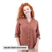 Old Ranch Women's Plumas 25 Organic Roll Up Shirt - Aragon by Lenny's Shoe & Apparel