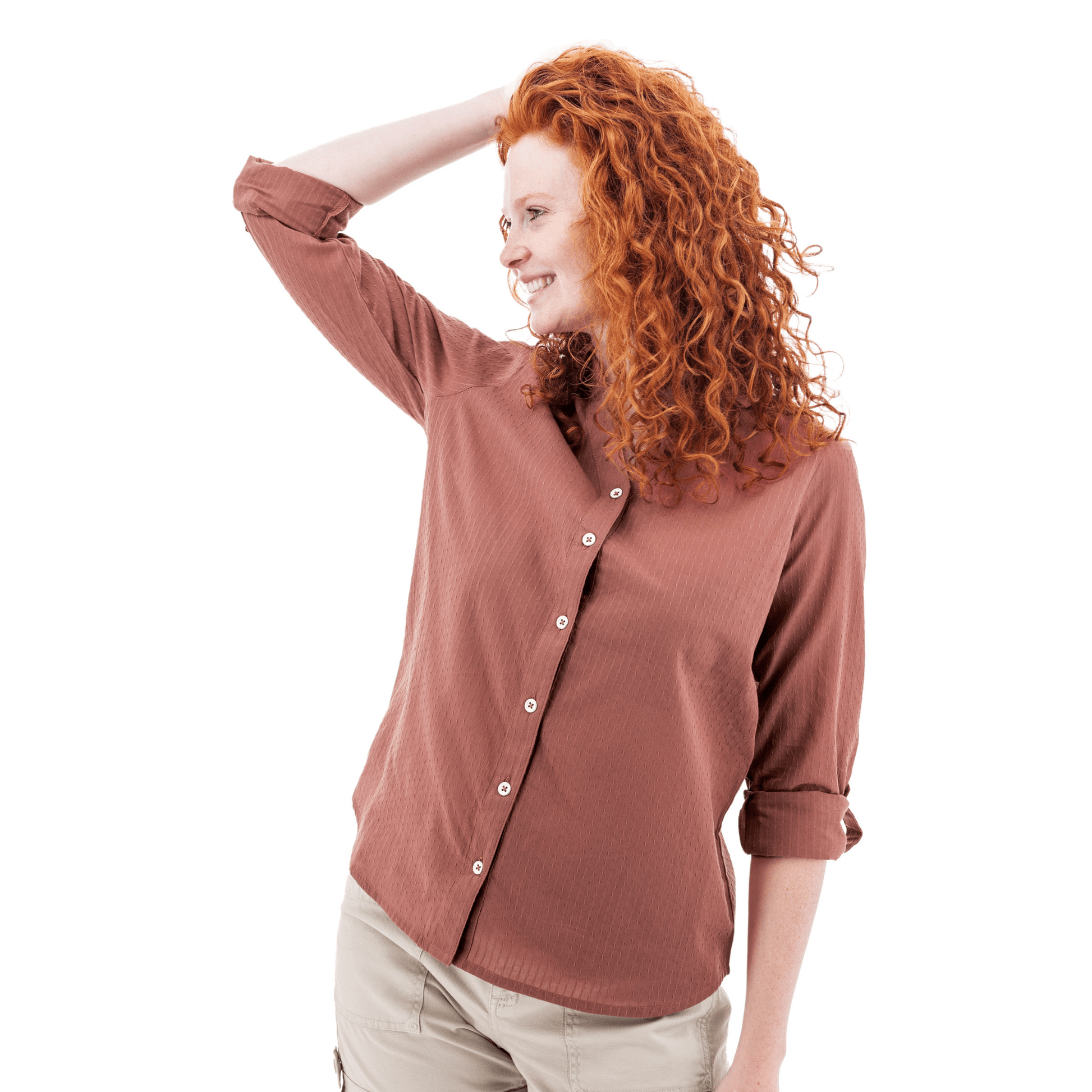 Old Ranch Women's Plumas 25 Organic Roll Up Shirt - Aragon by Lenny's Shoe & Apparel