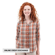 Old Ranch Women's Plumas 25 Organic Roll Up Shirt - Hot Sauce by Lenny's Shoe & Apparel