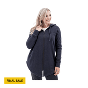 Old Ranch Women's River Oversized Fleece Hoodie - Black Iris by Lenny's Shoe & Apparel