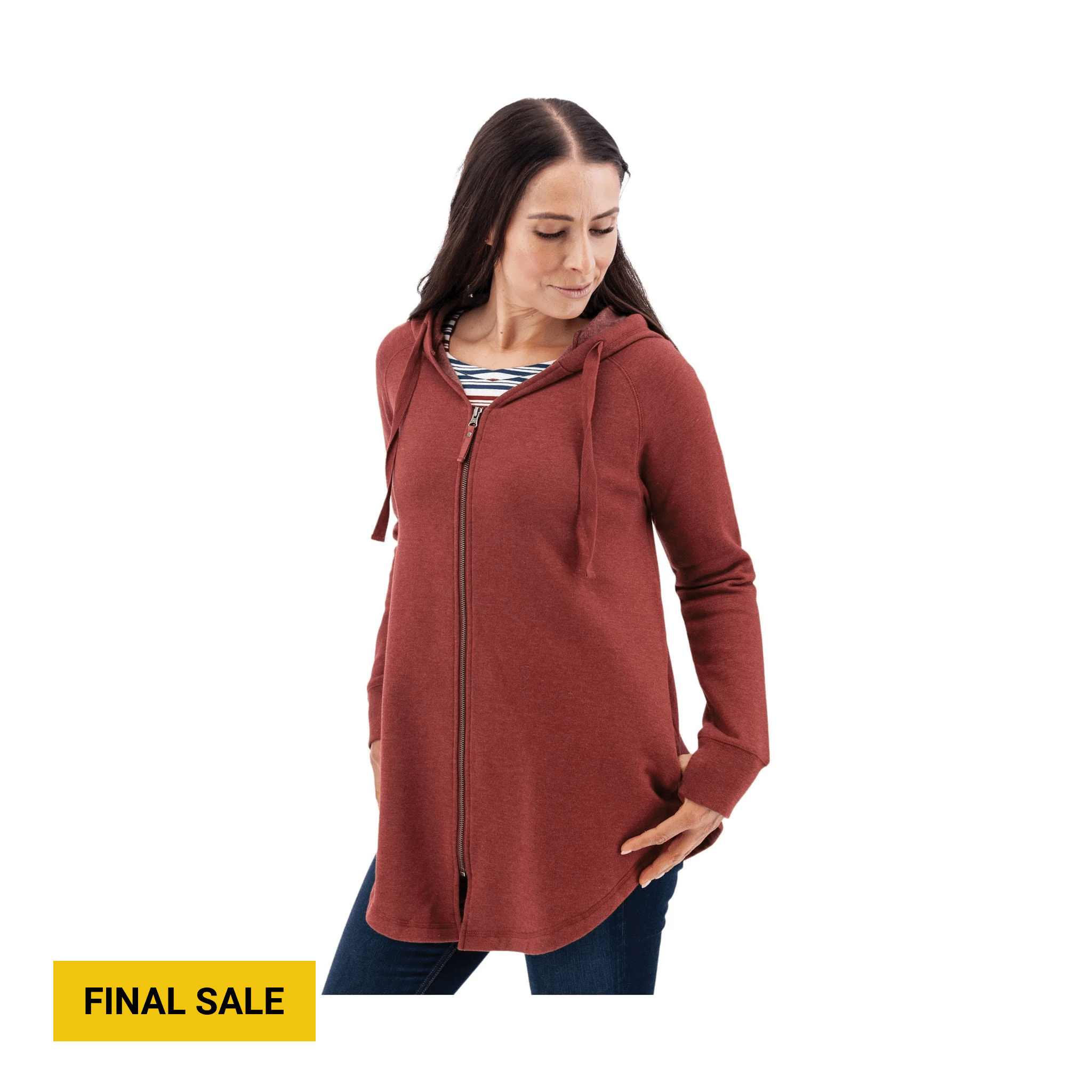 Old Ranch Women's River Oversized Fleece Hoodie - Sun-Dried Tomato by Lenny's Shoe & Apparel