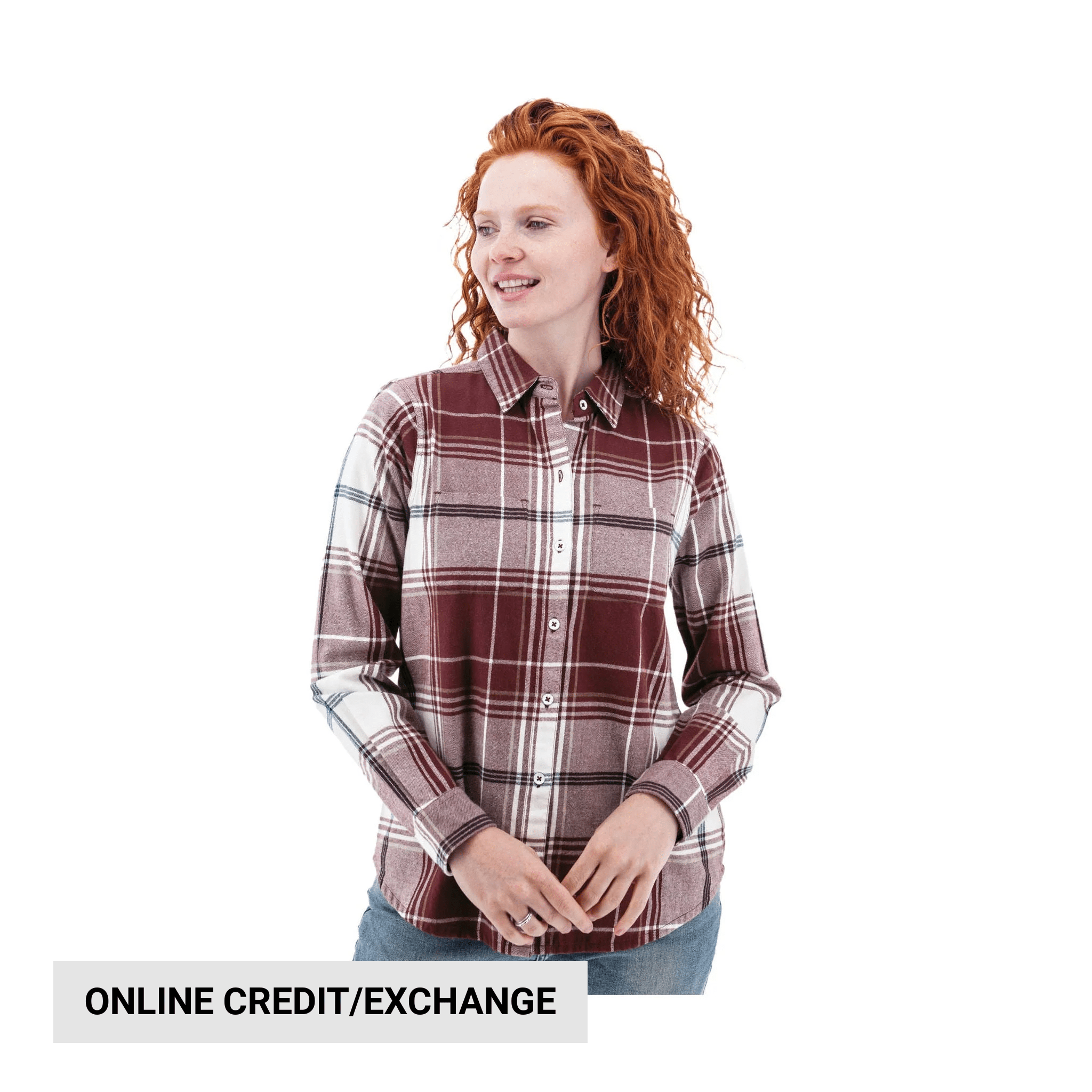 Old Ranch Women's Salina Organic Plaid Shirt - Mahogany by Lenny's Shoe & Apparel