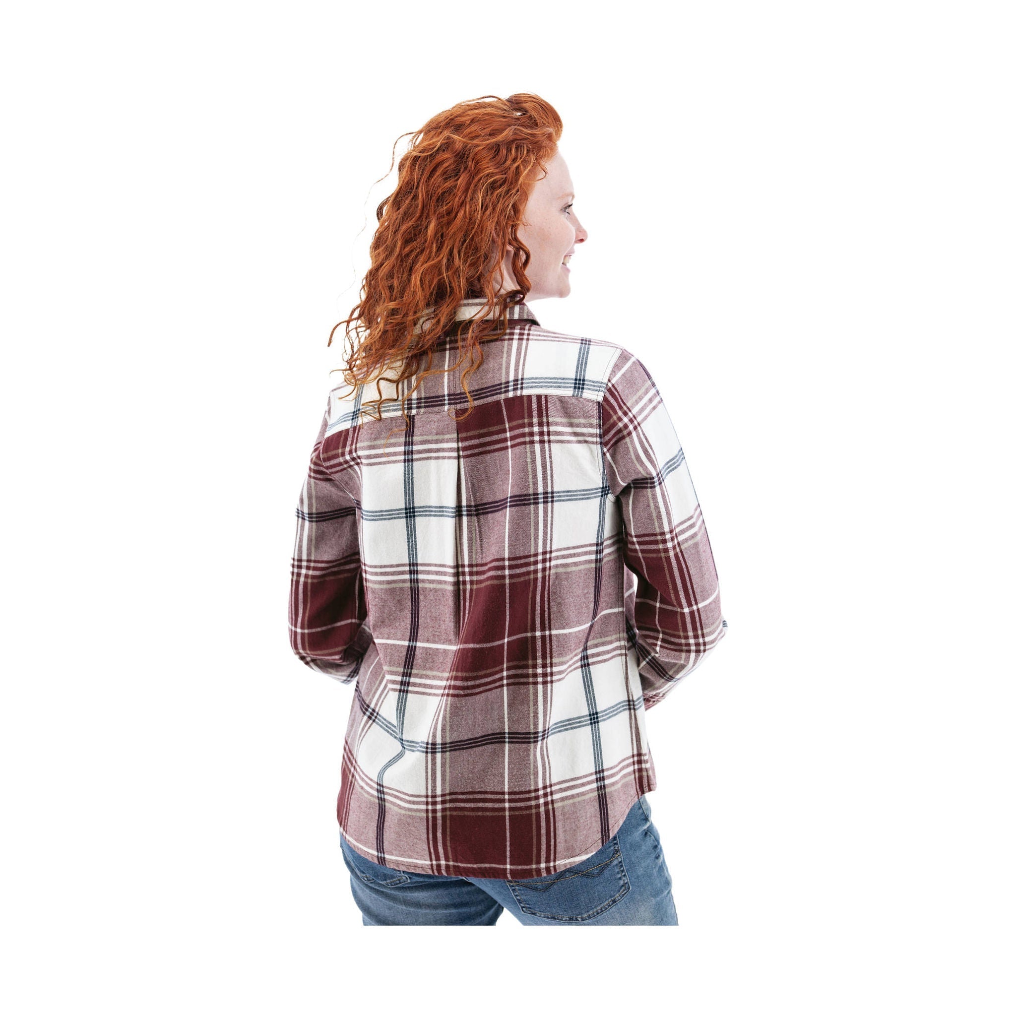 Old Ranch Women's Salina Organic Plaid Shirt - Mahogany by Lenny's Shoe & Apparel