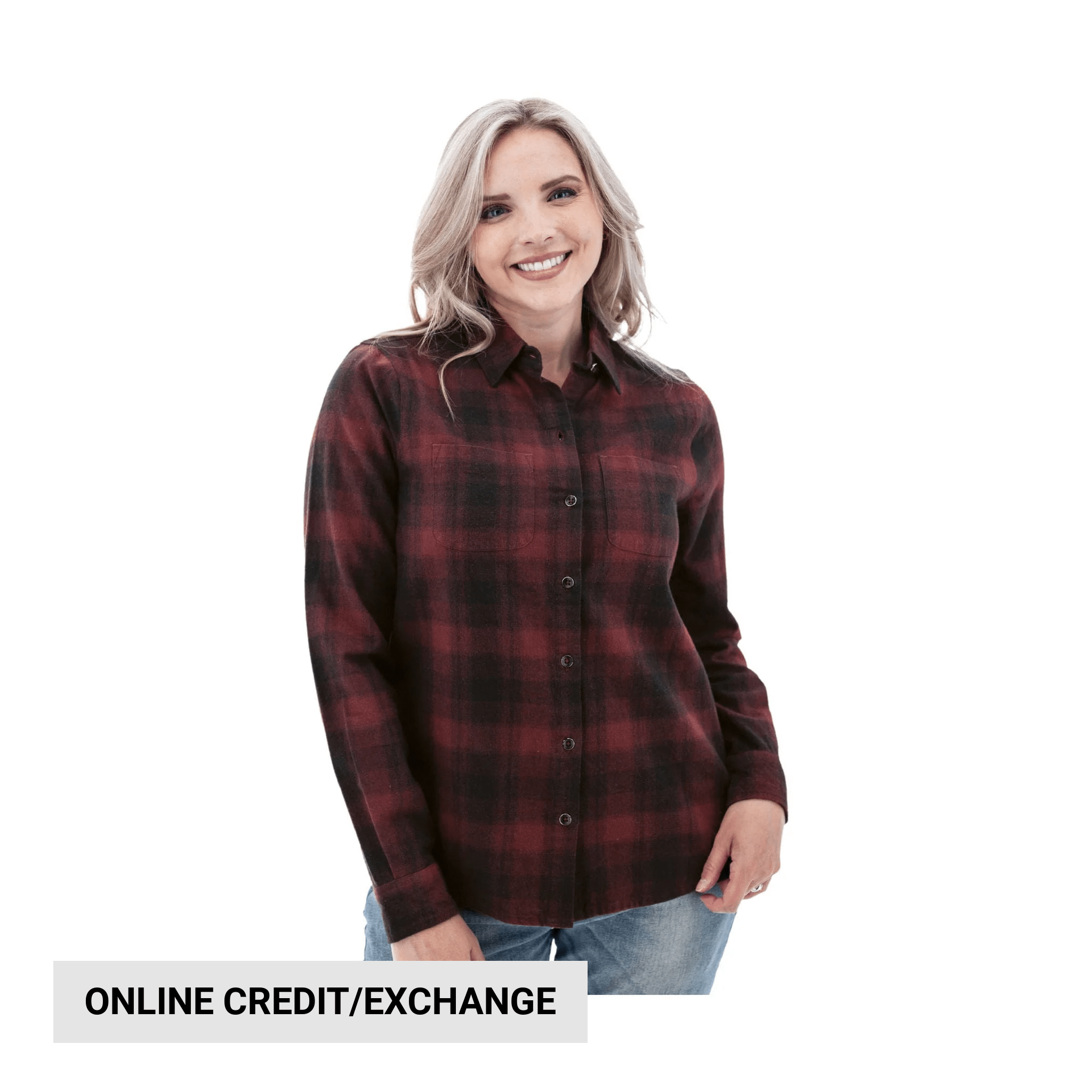 Old Ranch Women's Salina Organic Plaid Shirt - Red by Lenny's Shoe & Apparel