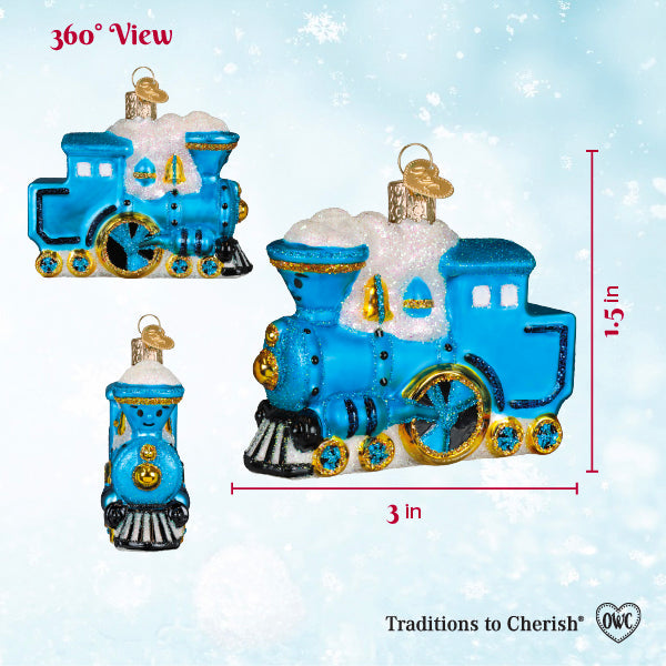 The Little Engine That Could Glass Ornament