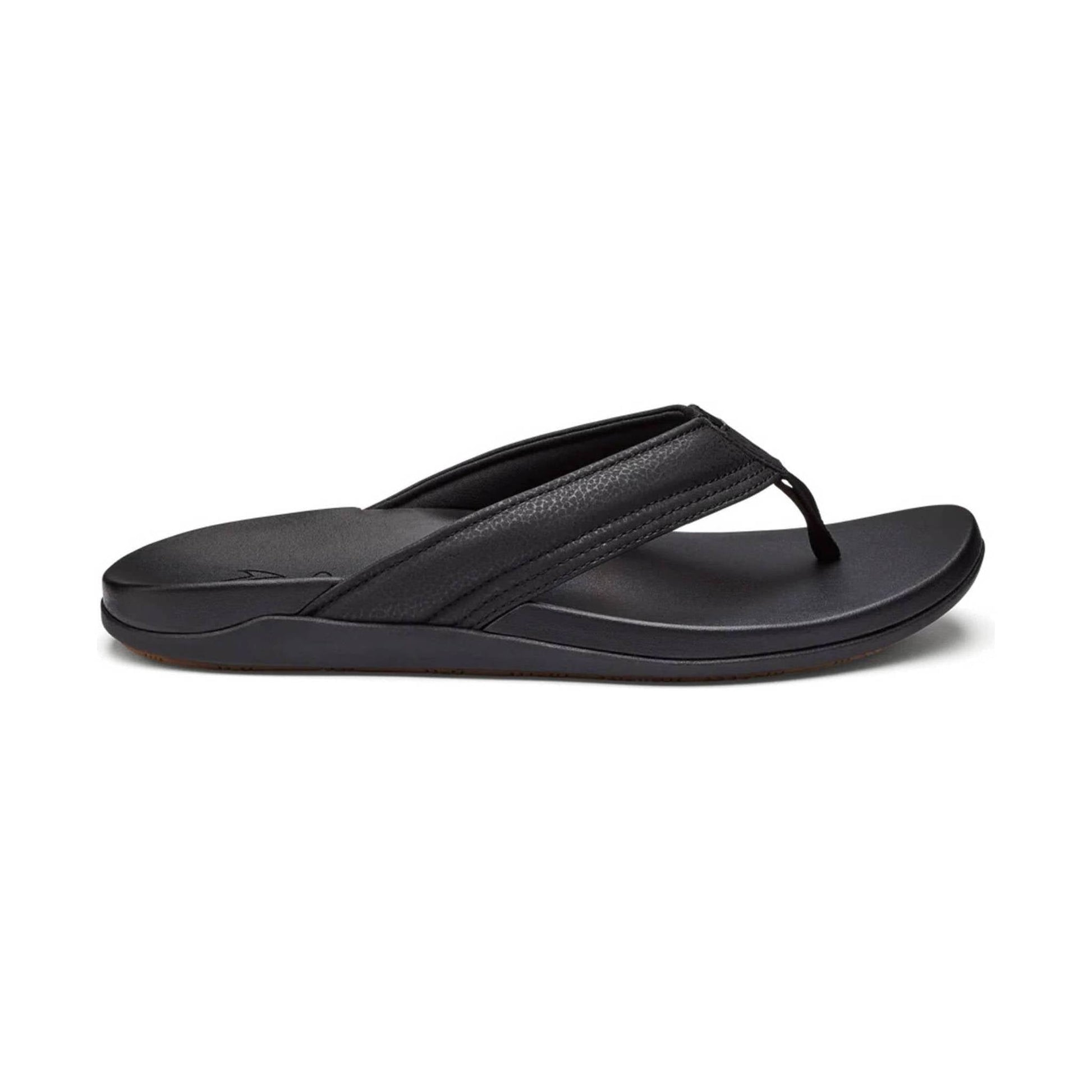 Olukai Men's Maha Flip Flop - Black by Lenny's Shoe & Apparel