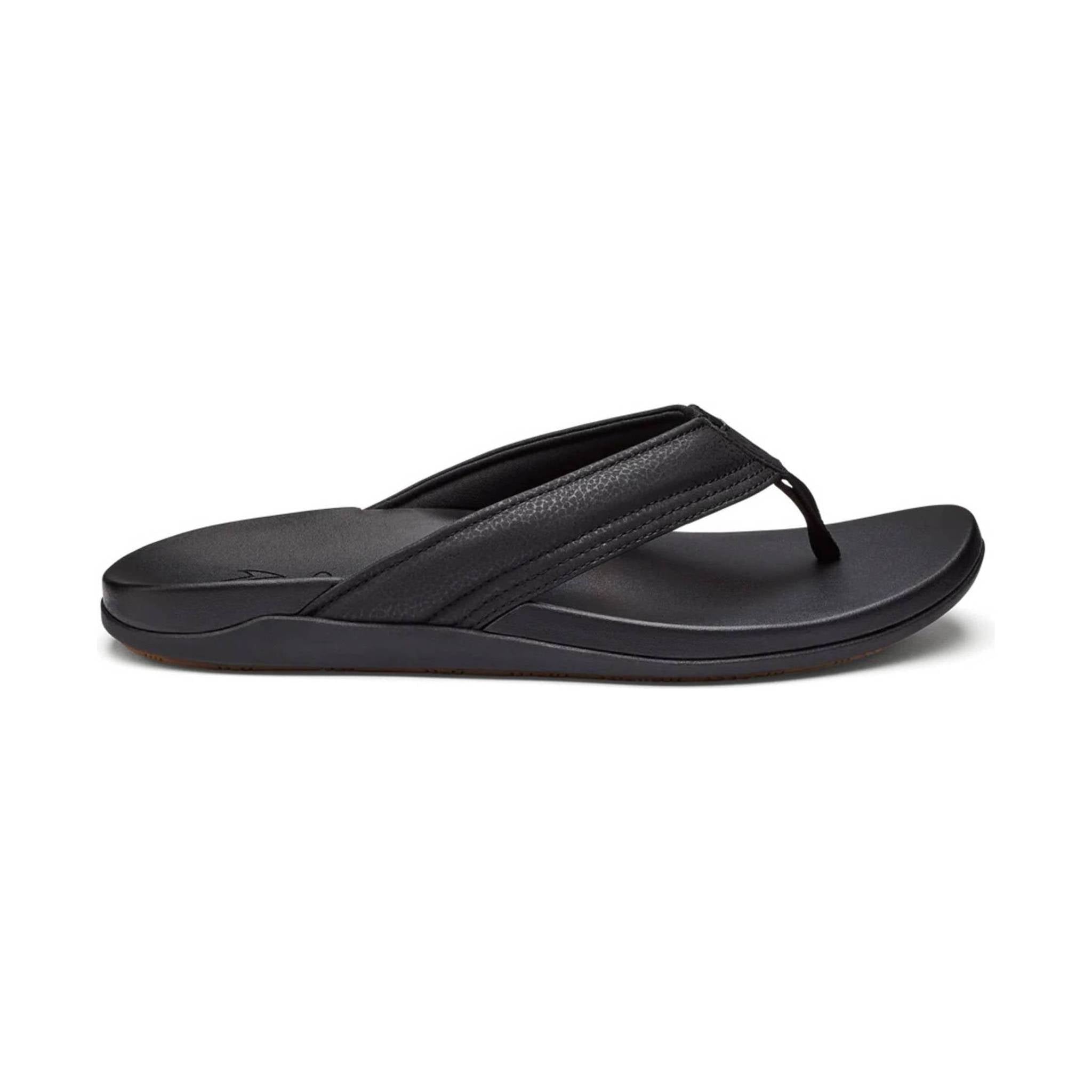 Olukai Men's Maha Flip Flop - Black by Lenny's Shoe & Apparel