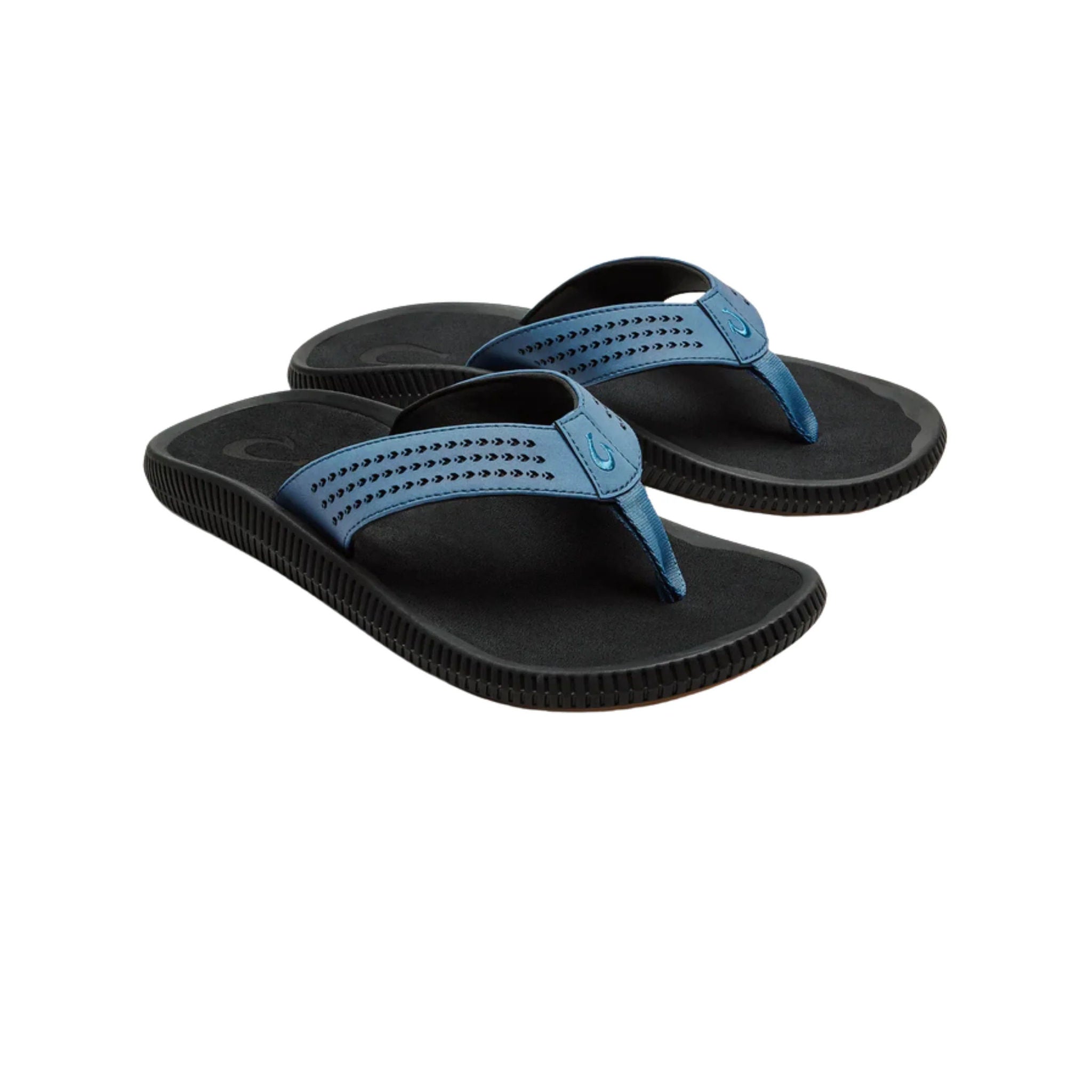Olukai Men's Ulele Flip Flop - Blue fog/ Lava Rock by Lenny's Shoe & Apparel
