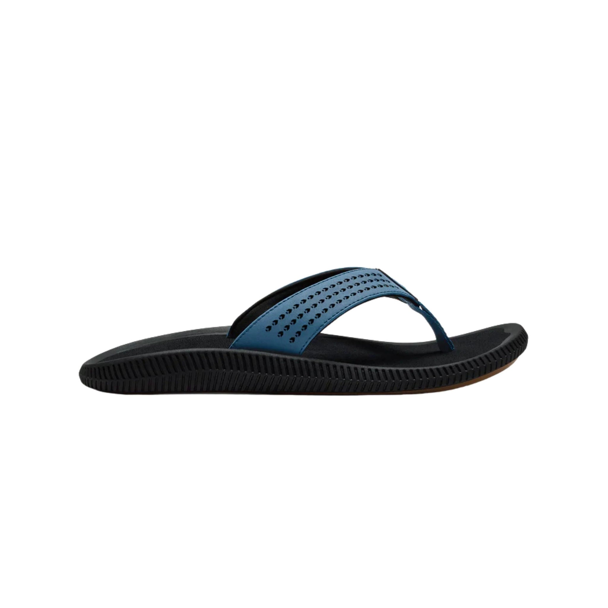 Olukai Men's Ulele Flip Flop - Blue fog/ Lava Rock by Lenny's Shoe & Apparel
