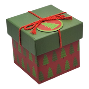 Gift Box Cube for Gift Cards - 3" x 3" -  Trees