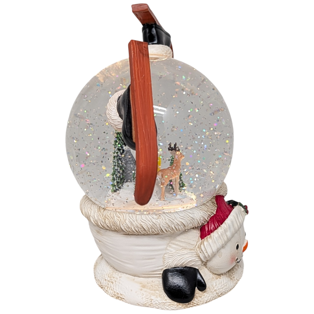 Lighted Spinning Snowman Water Globe Scene