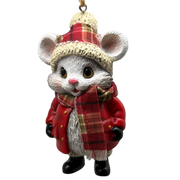 Mouse With Scarf Ornament