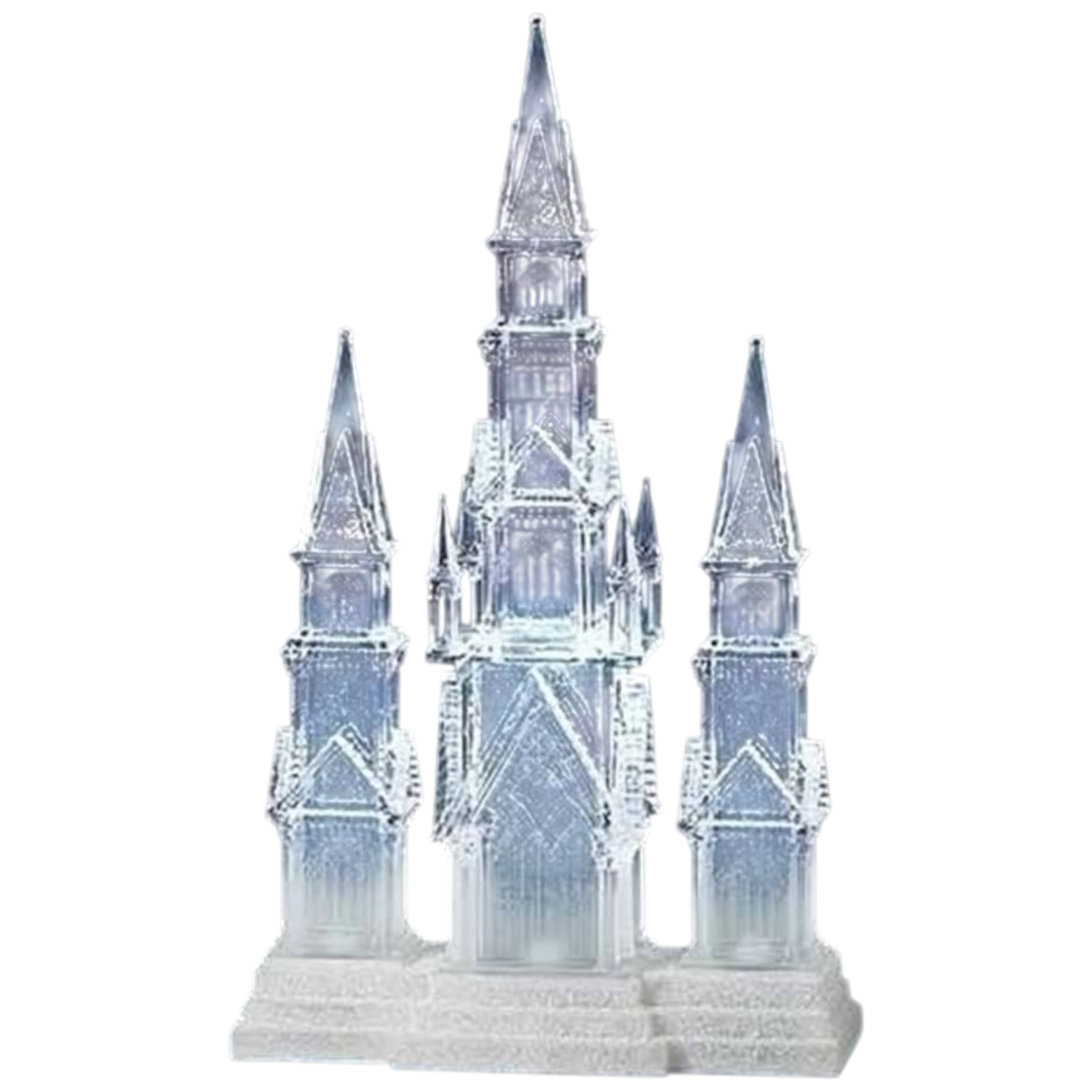 Lighted Three Tower Church Waterglobe
