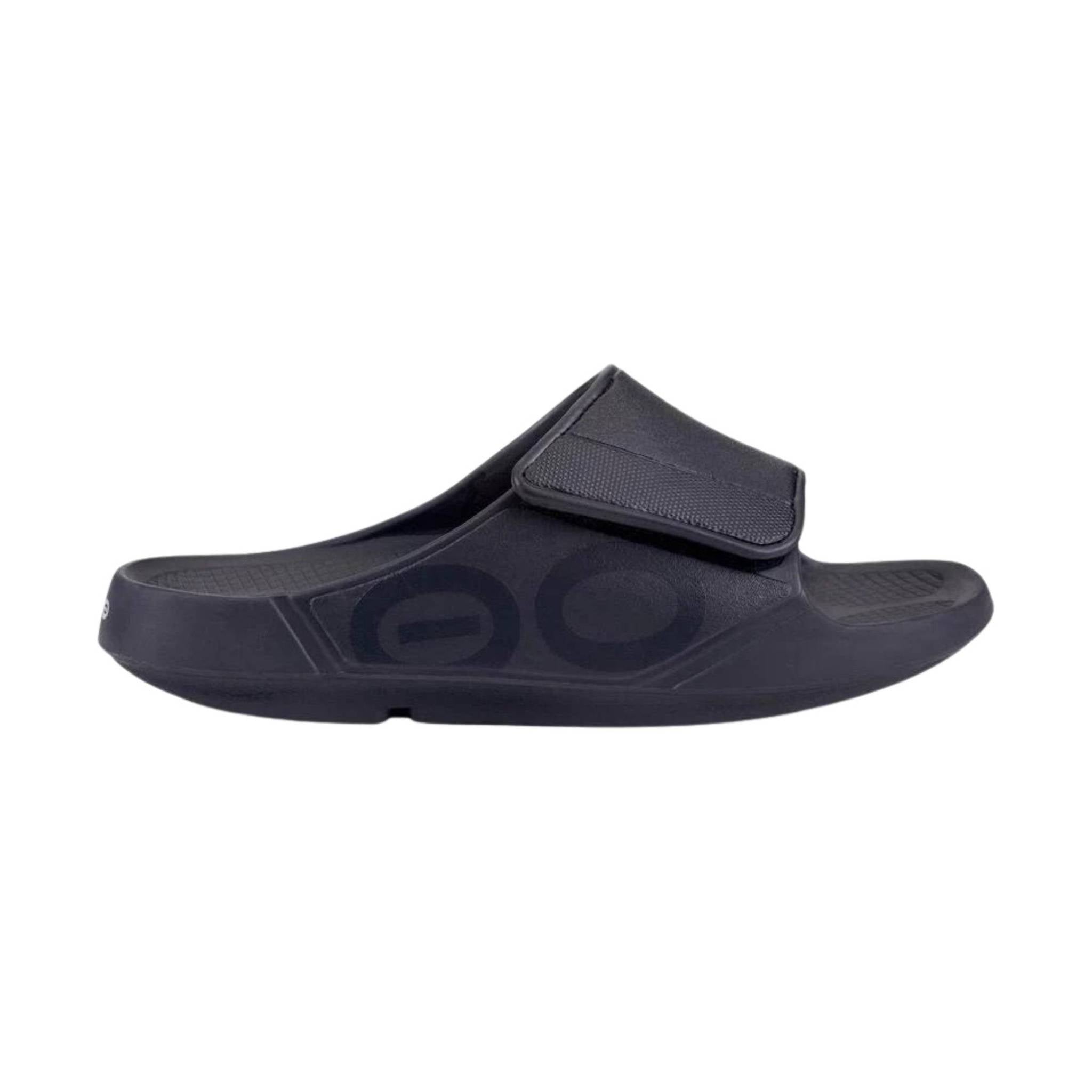 OOfos OOahh Sport Flex Slide - Matte Black by Lenny's Shoe & Apparel