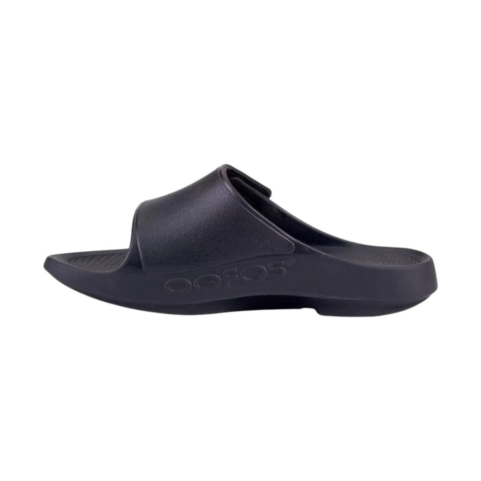 OOfos OOahh Sport Flex Slide - Matte Black by Lenny's Shoe & Apparel