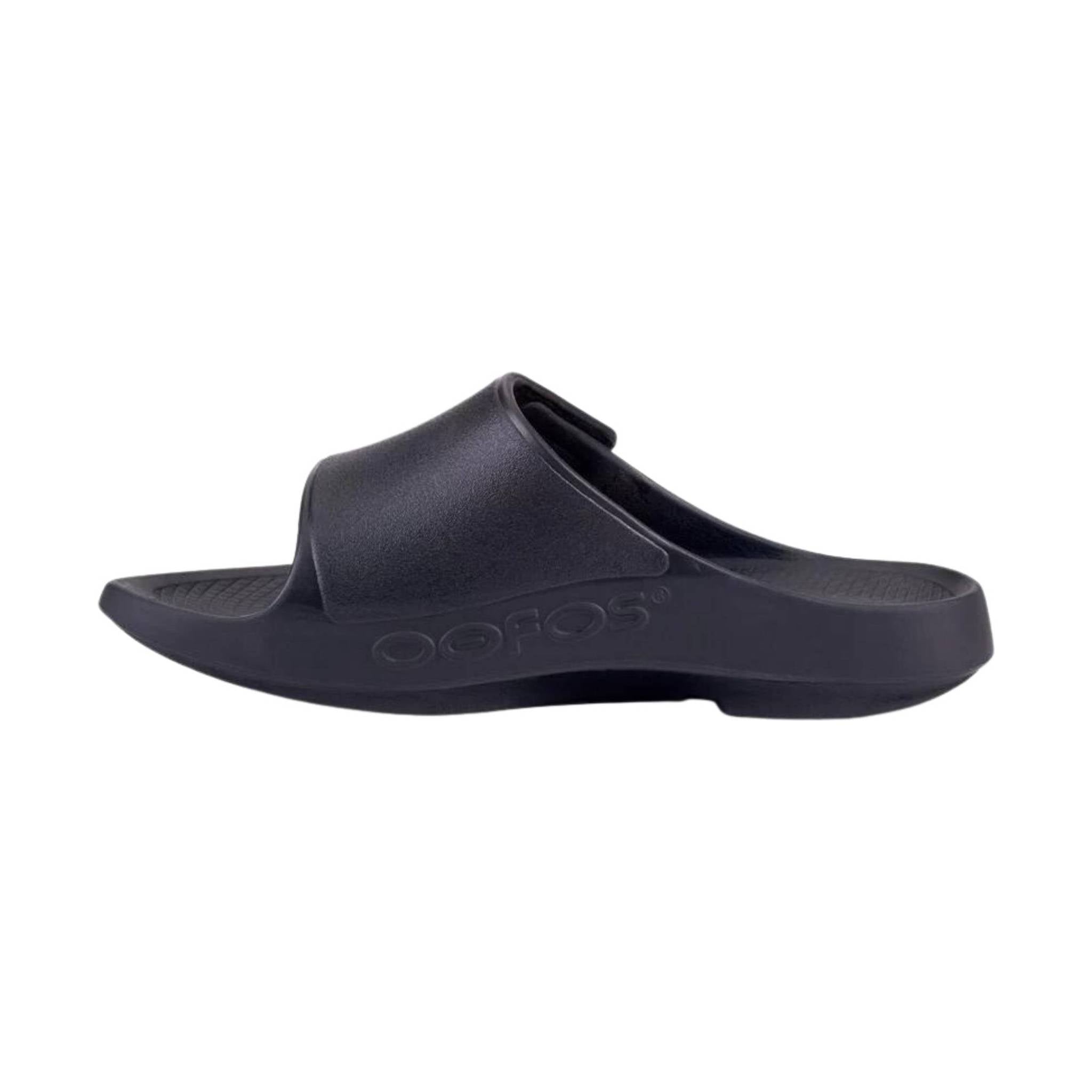 OOfos OOahh Sport Flex Slide - Matte Black by Lenny's Shoe & Apparel
