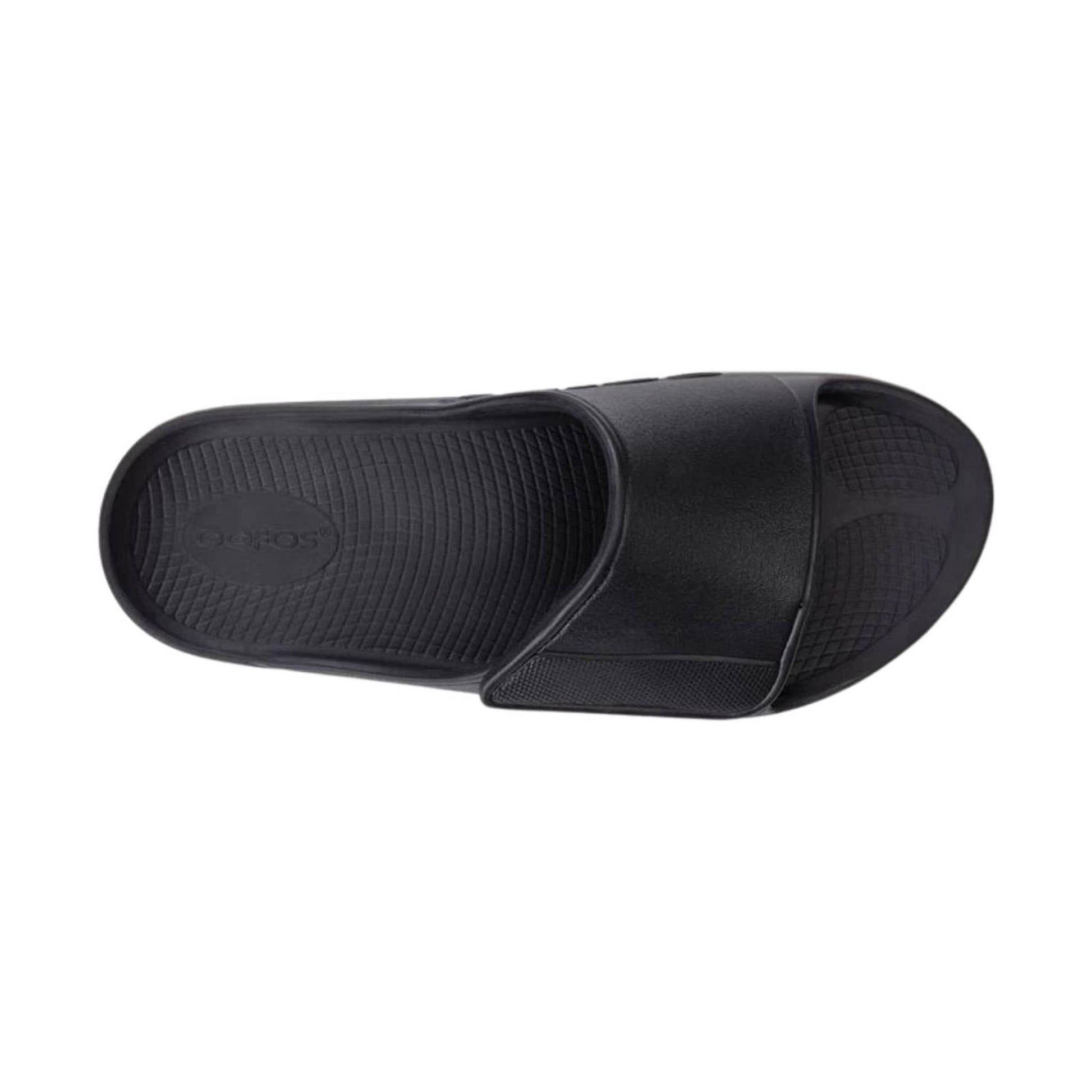 OOfos OOahh Sport Flex Slide - Matte Black by Lenny's Shoe & Apparel